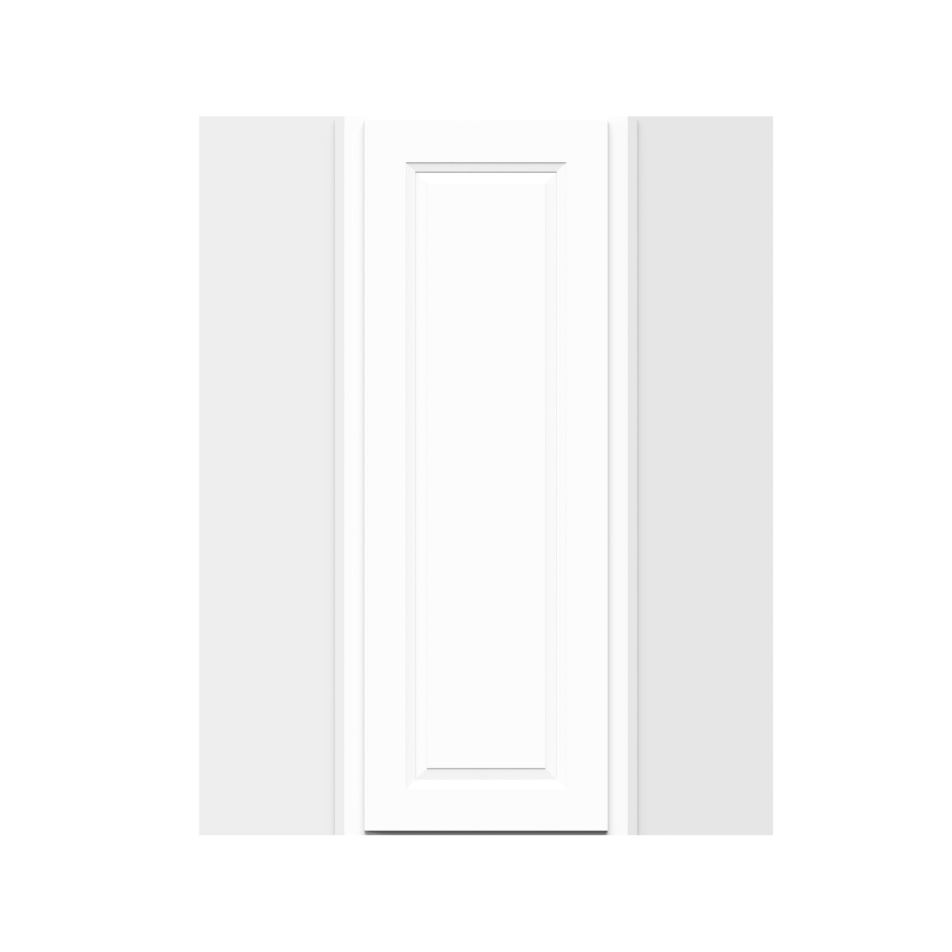 Glacier White RTA 24"W x 12"D x 42"H Wall Diagonal Corner Cabinets With 1 Door & 3 Shelves