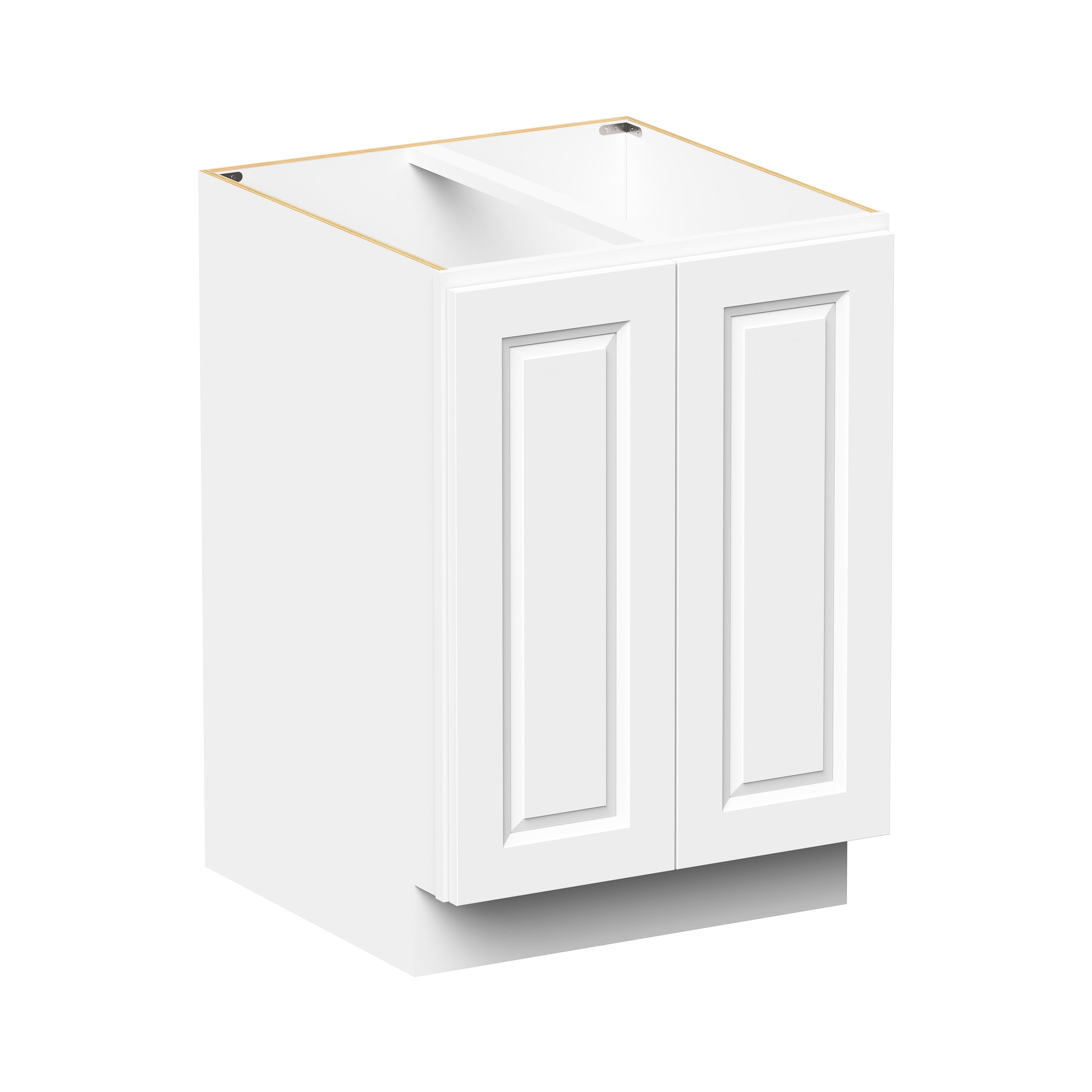 Glacier White RTA 24"-36"W x 24"D x 34.5"H Full Height Door Base Cabinets With 2 Doors & 1 Shelf