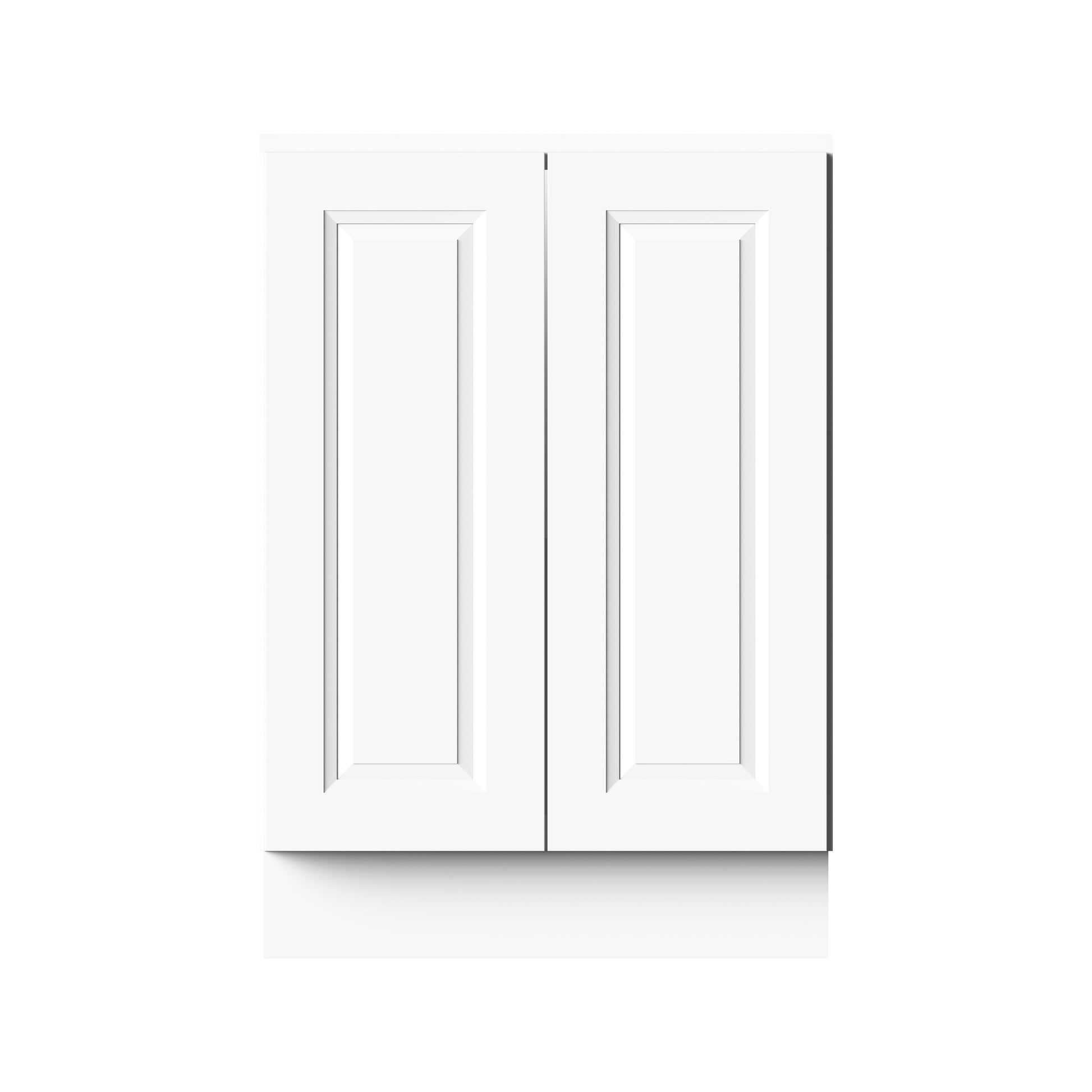 Glacier White RTA 24"-36"W x 24"D x 34.5"H Full Height Door Base Cabinets With 2 Doors & 1 Shelf