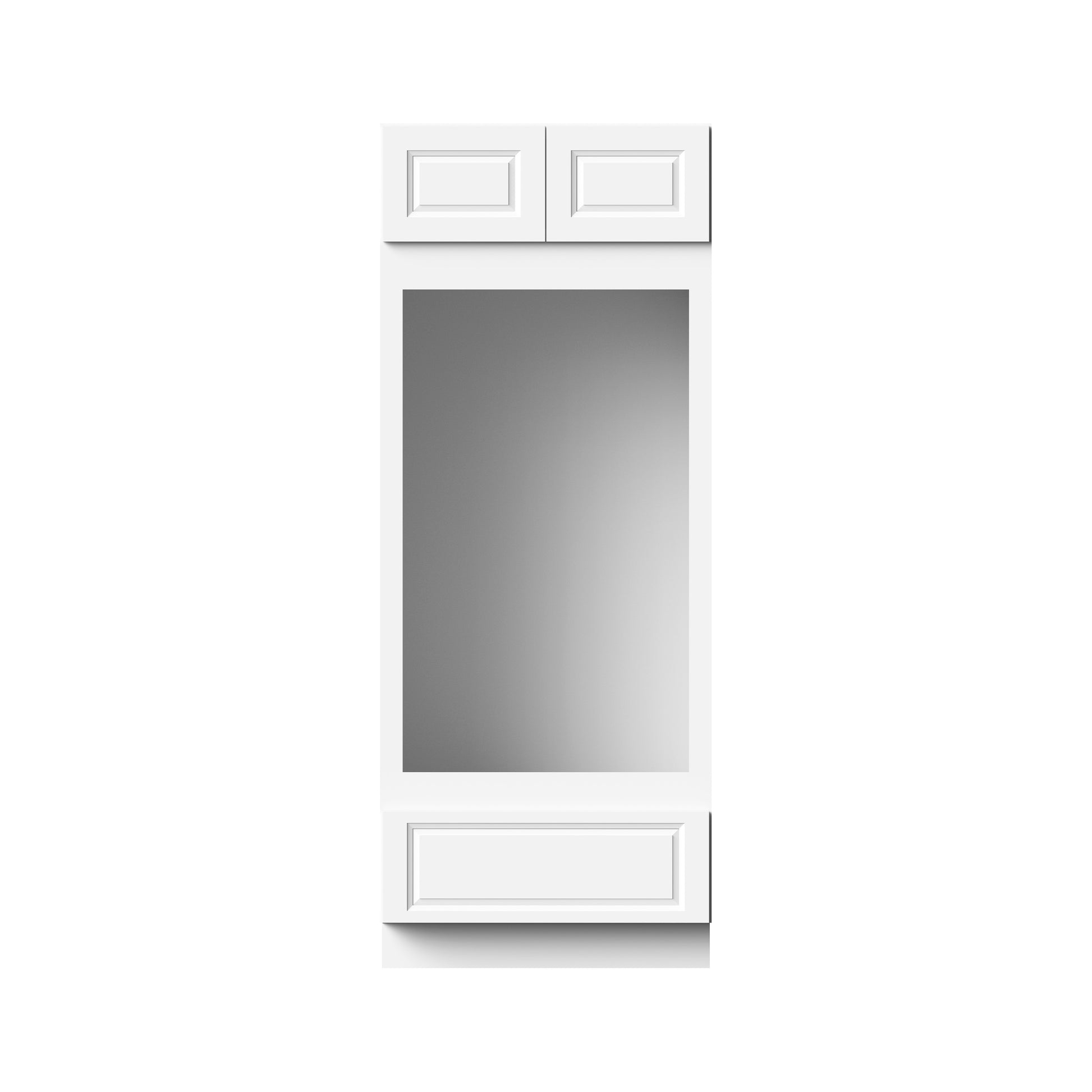 Glacier White RTA 33"W x 27"D x 84"/90"H Double Oven Cabinets With 2 Doors, 1 Drawer & 2 Shelves
