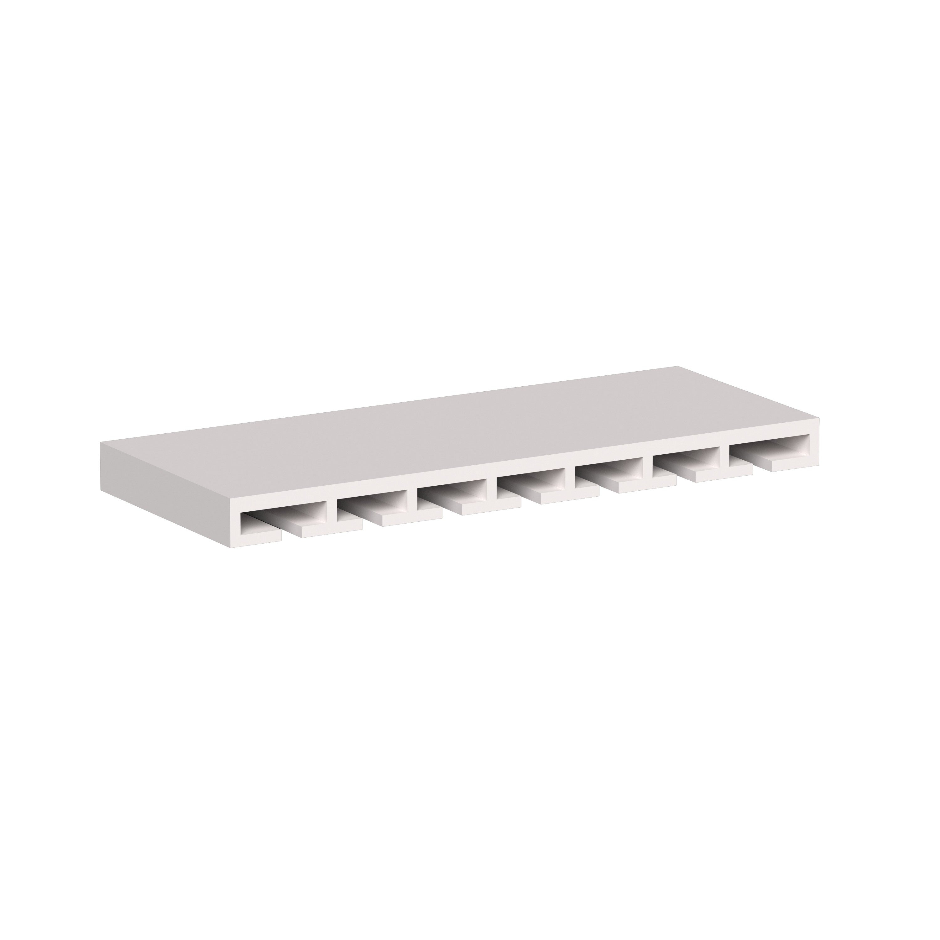 Glacier White RTA 30"W x 12"D x 15"H Glass Holder