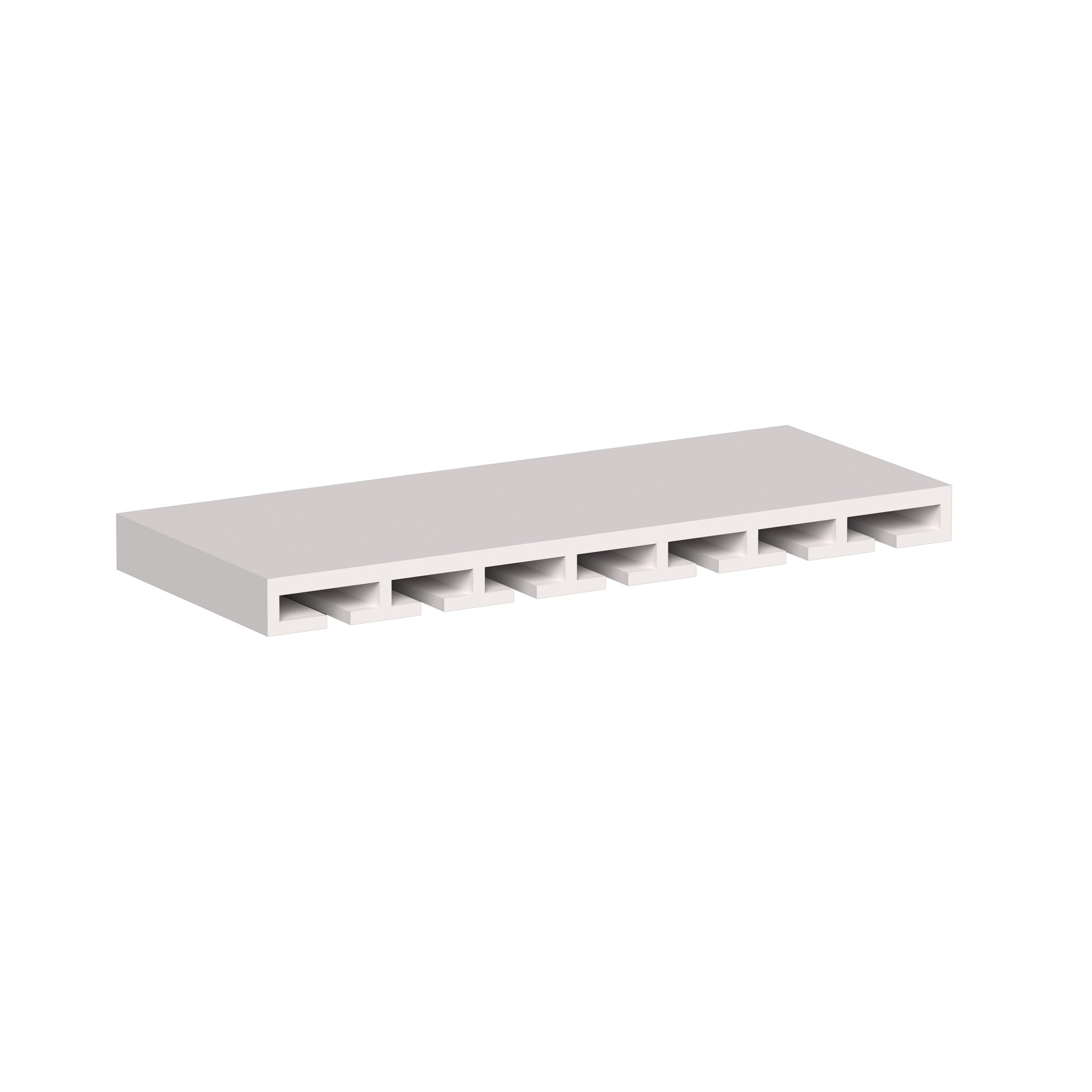 Glacier White RTA 30"W x 12"D x 15"H Glass Holder