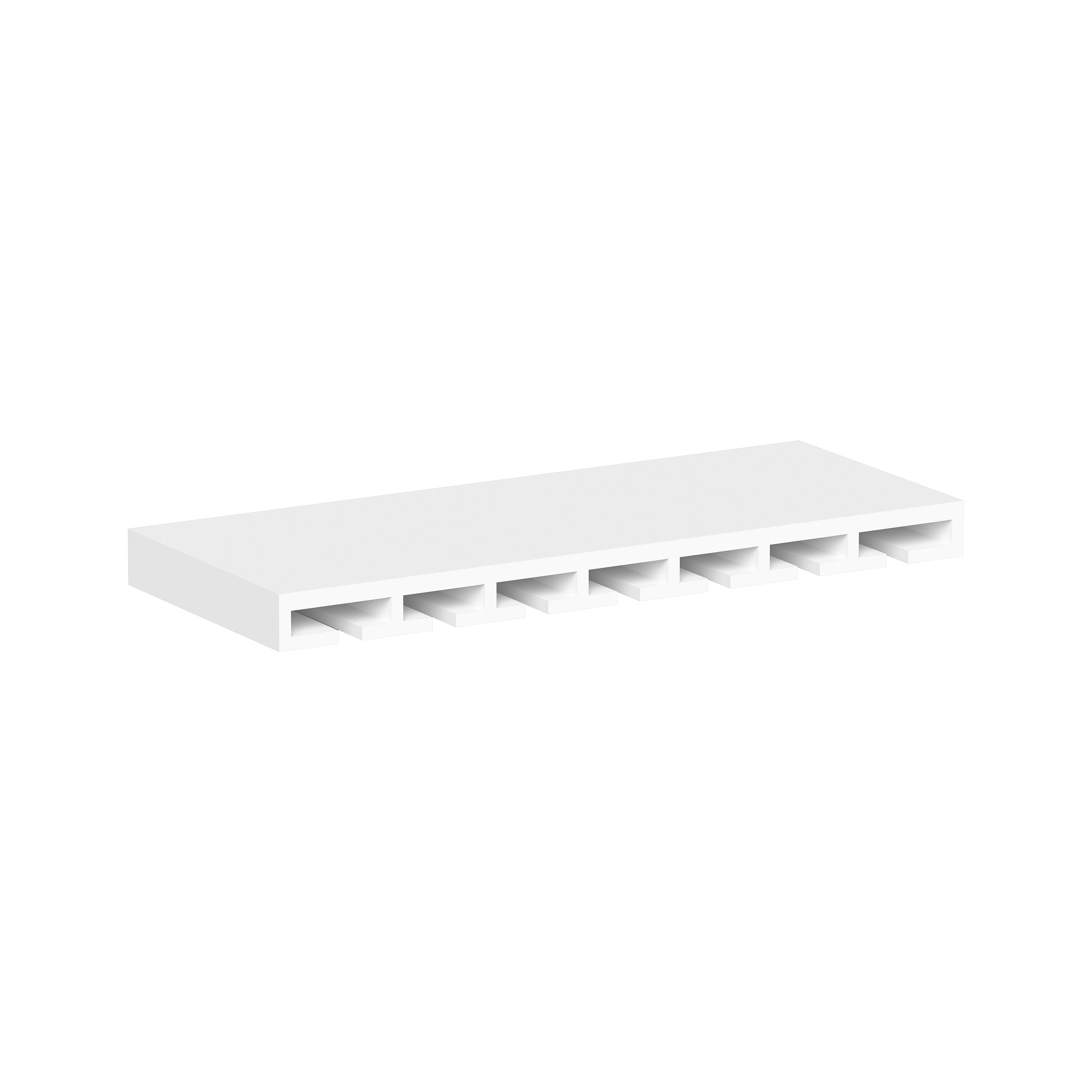 Glacier White RTA 30"W x 12"D x 15"H Glass Holder