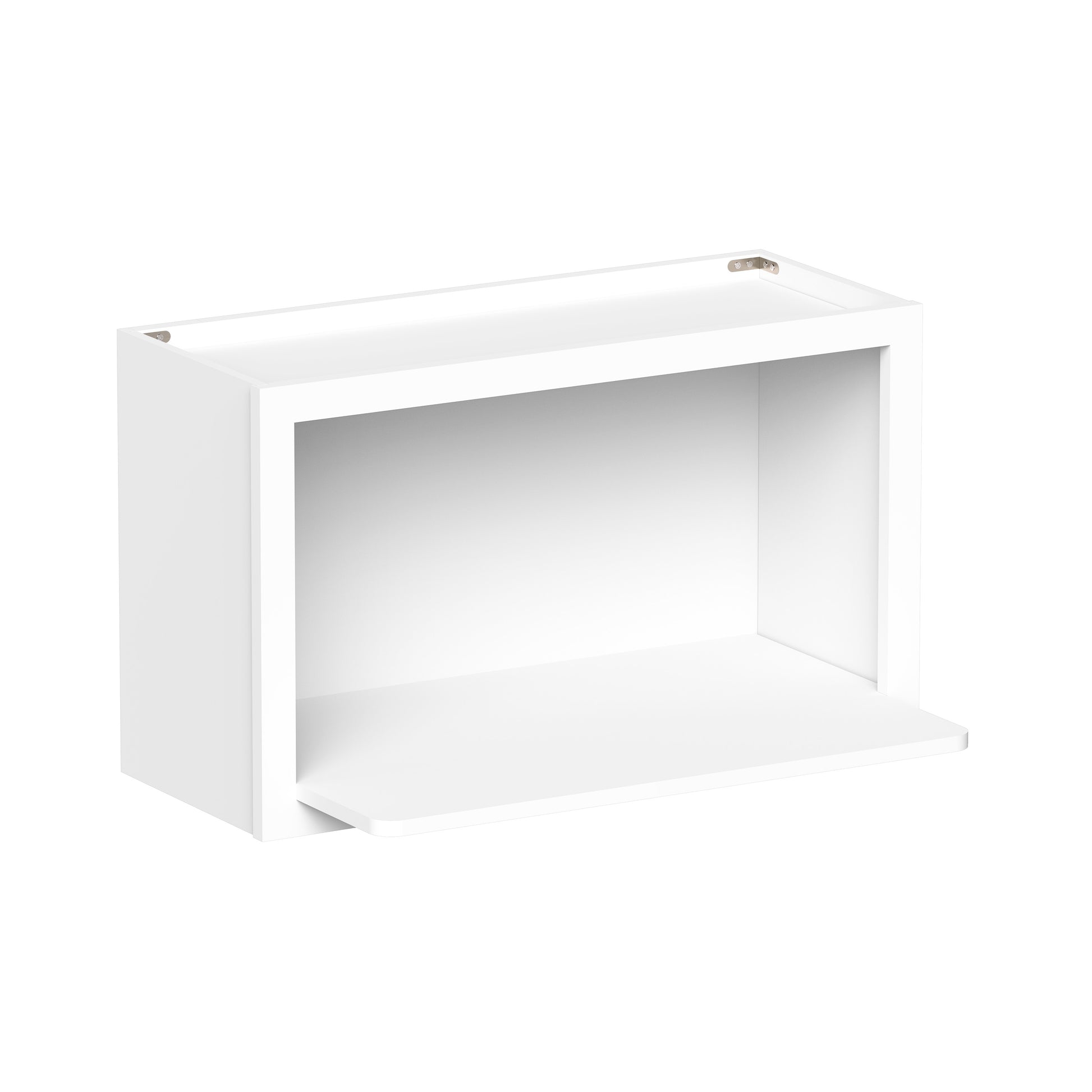Glacier White RTA 30"W x 12"D x 18"H Wall Microwave Cabinets With 1 Shelf