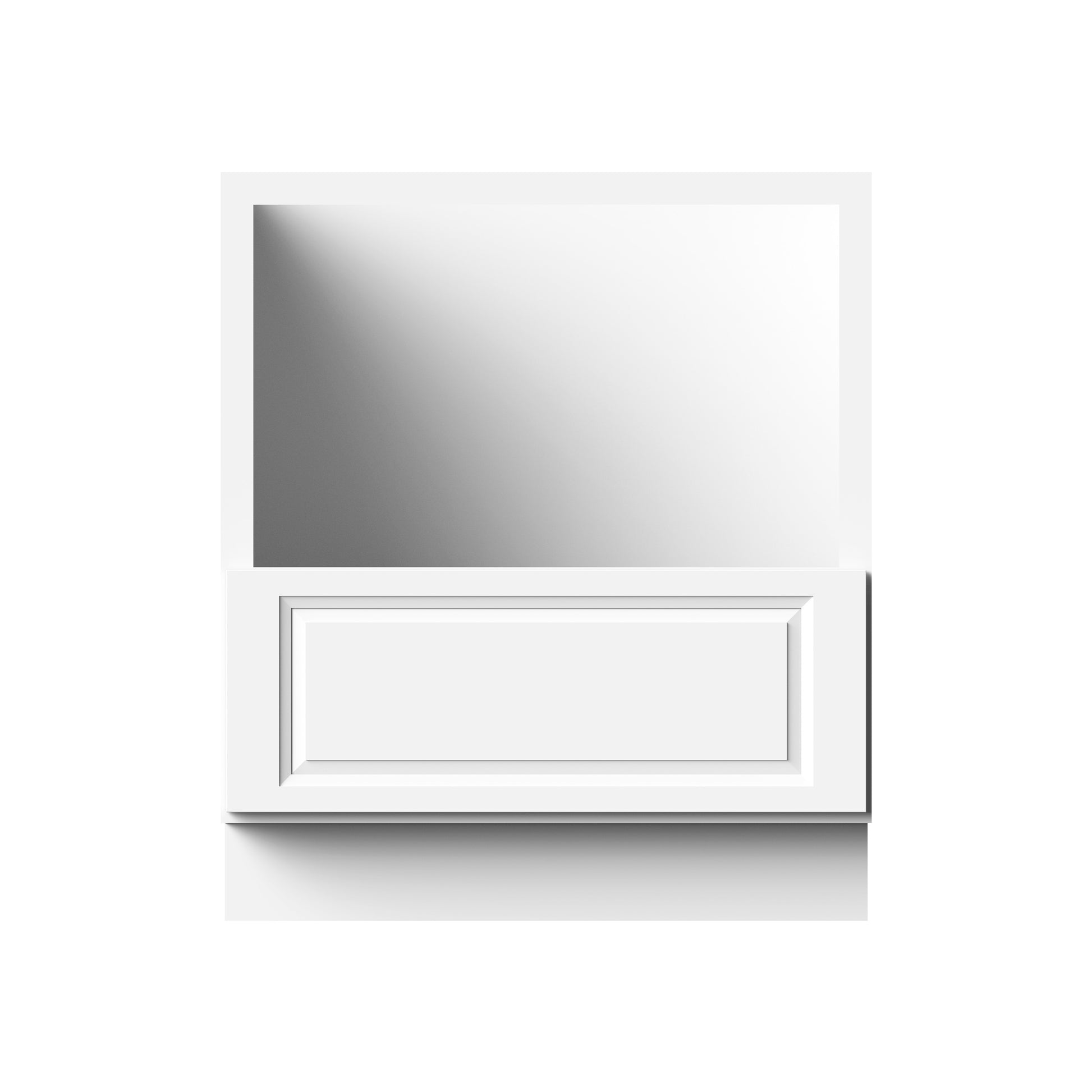 Glacier White RTA 30"W x 24"D x 34.5"H Base Microwave Cabinet With 1 Drawer & 1 Shelf