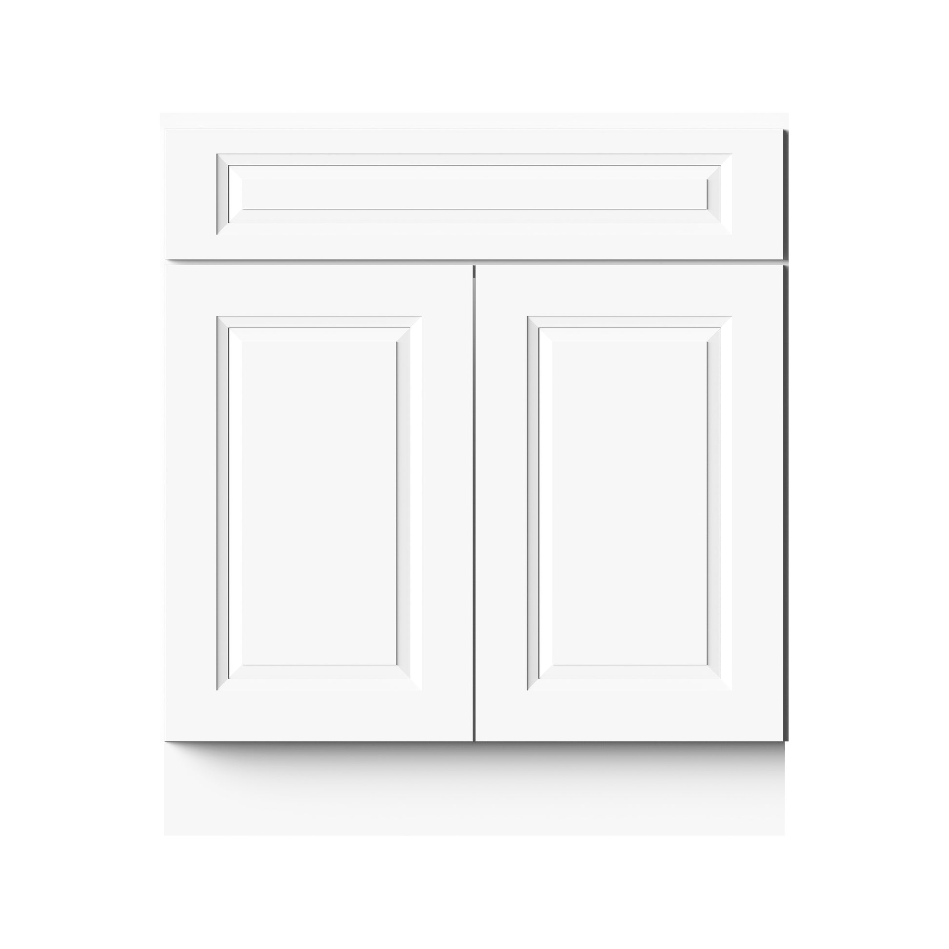 Glacier White RTA 30"W x 24"D x 34.5"H Sink Base Cabinets With 2 Doors