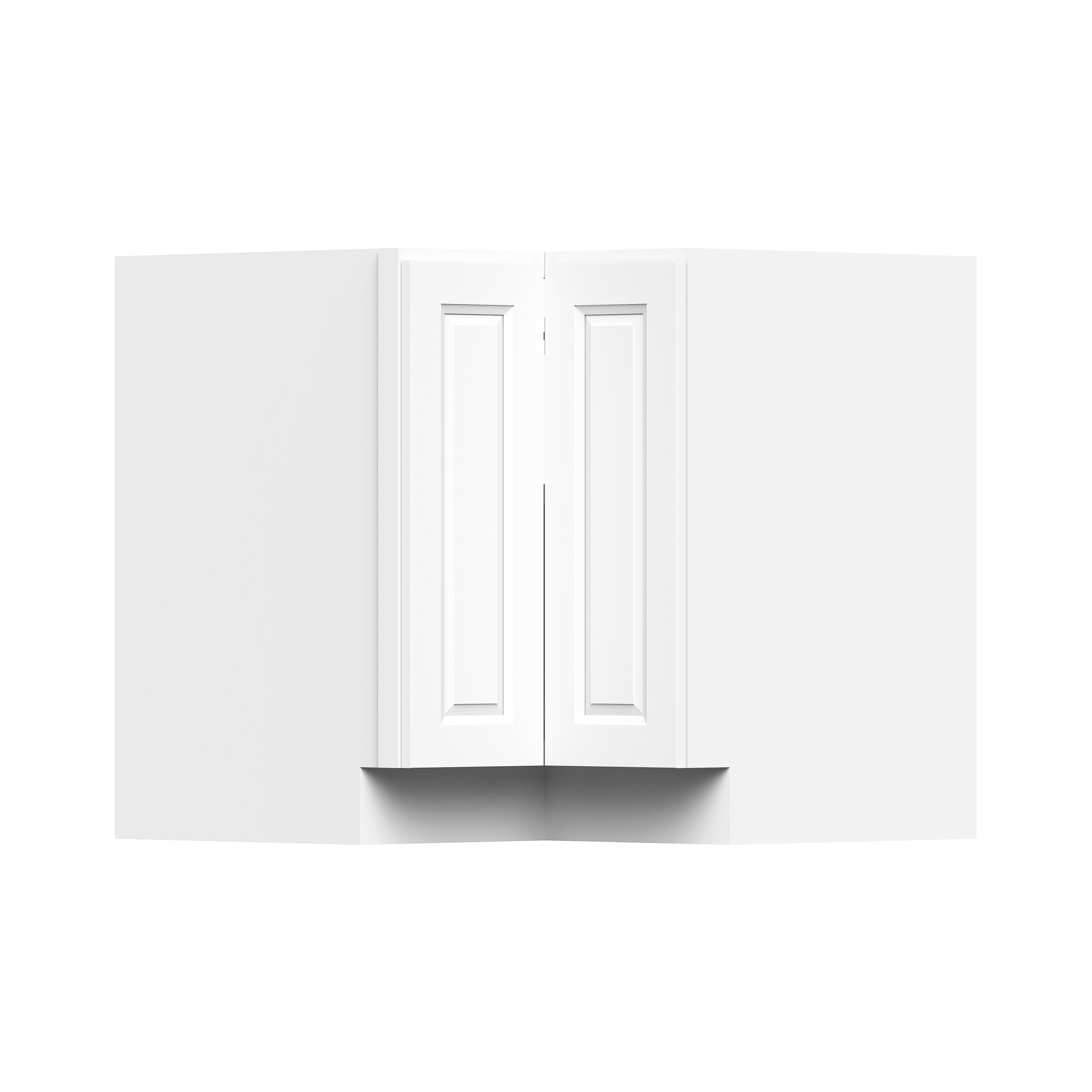 Glacier White RTA 36"W x 24"D x 34.5"H Lazy Susan Base With 1 Bi-fold & 2 Turntables