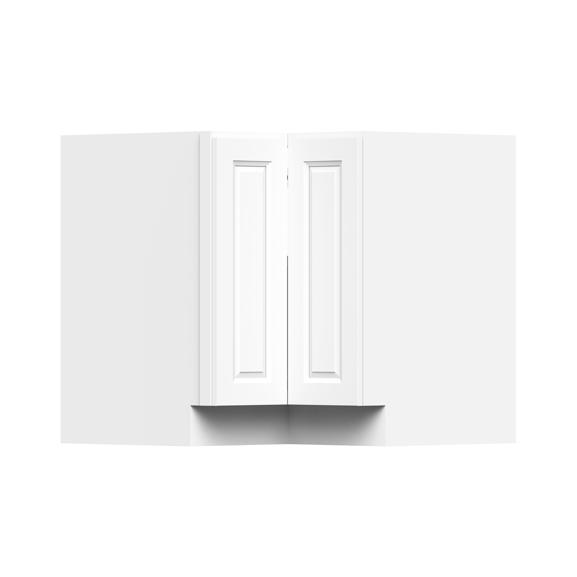Glacier White RTA 36"W x 24"D x 34.5"H Lazy Susan Base With 1 Bi-fold & 2 Turntables