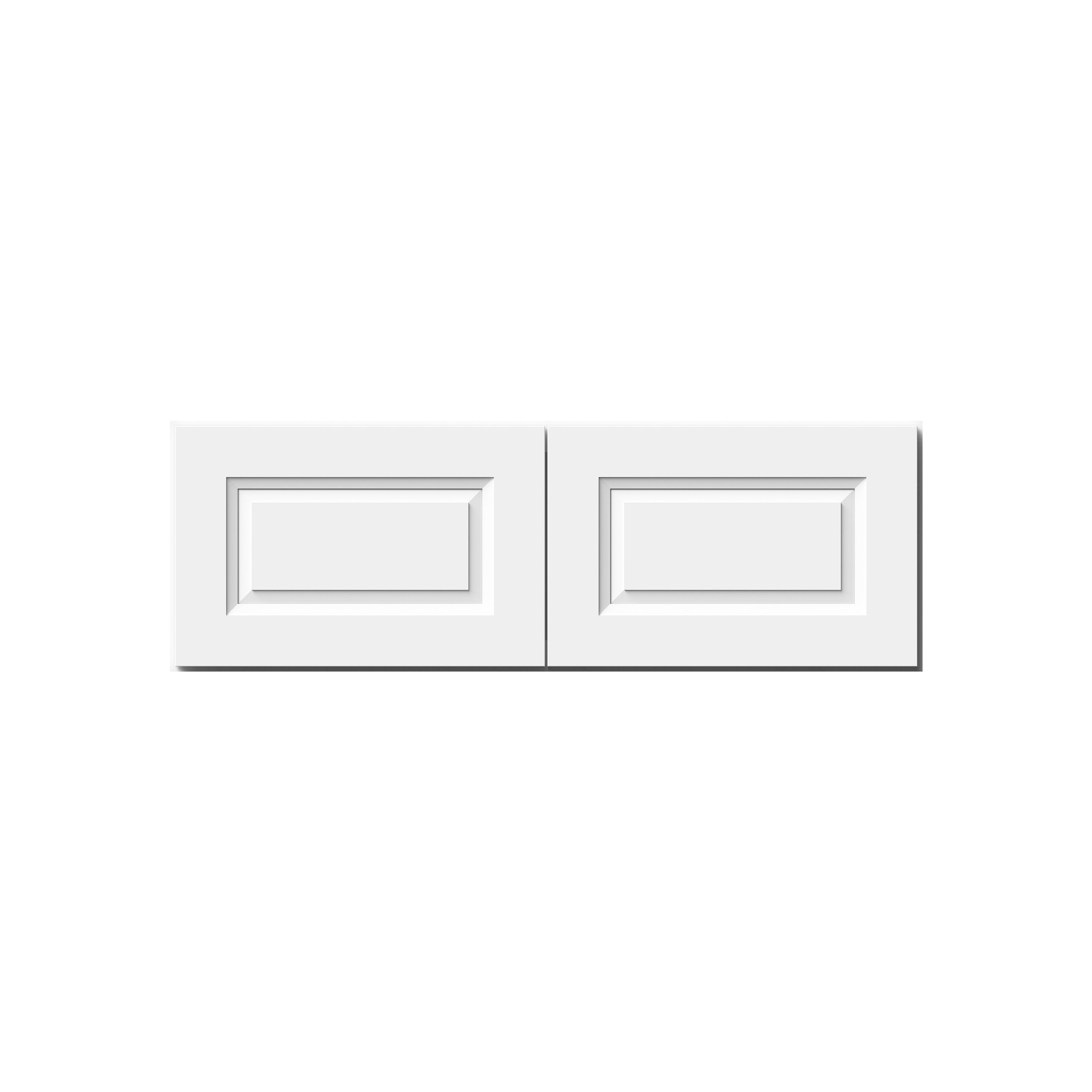 Glacier White RTA 36"W x 27"D x 12"-18"H Deep Wall Cabinets With 2 Doors