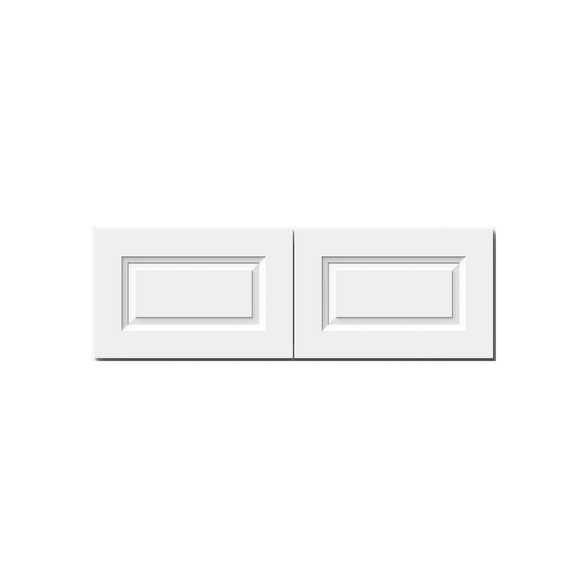 Glacier White RTA 36"W x 27"D x 12"-18"H Deep Wall Cabinets With 2 Doors