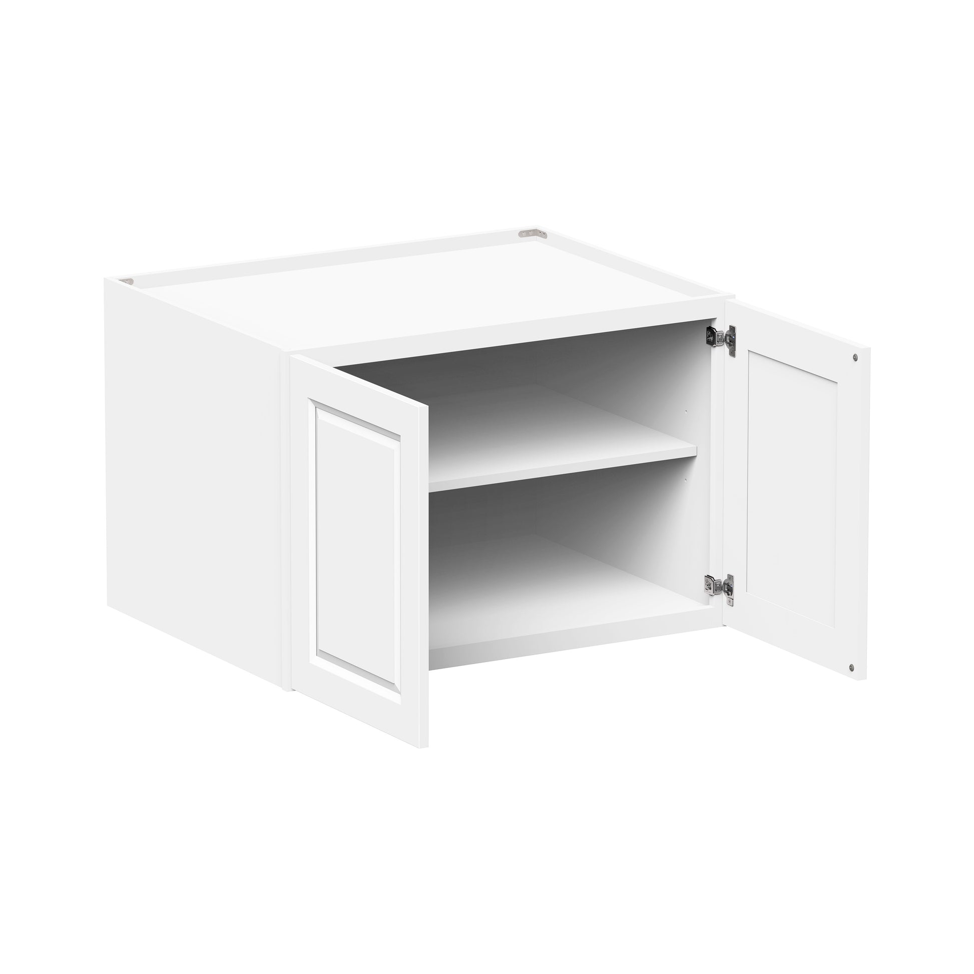 Glacier White RTA 36"W x 27"D x 24"H Deep Wall Cabinet With 2 Doors & 1 Shelf