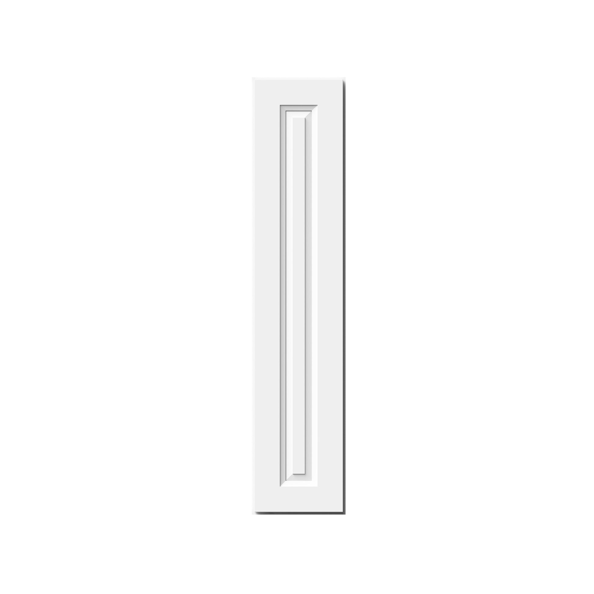 Glacier White RTA 9"-21"W x 12"D x 42"H Standard Wall Cabinets With 1 Door & 3 Shelves