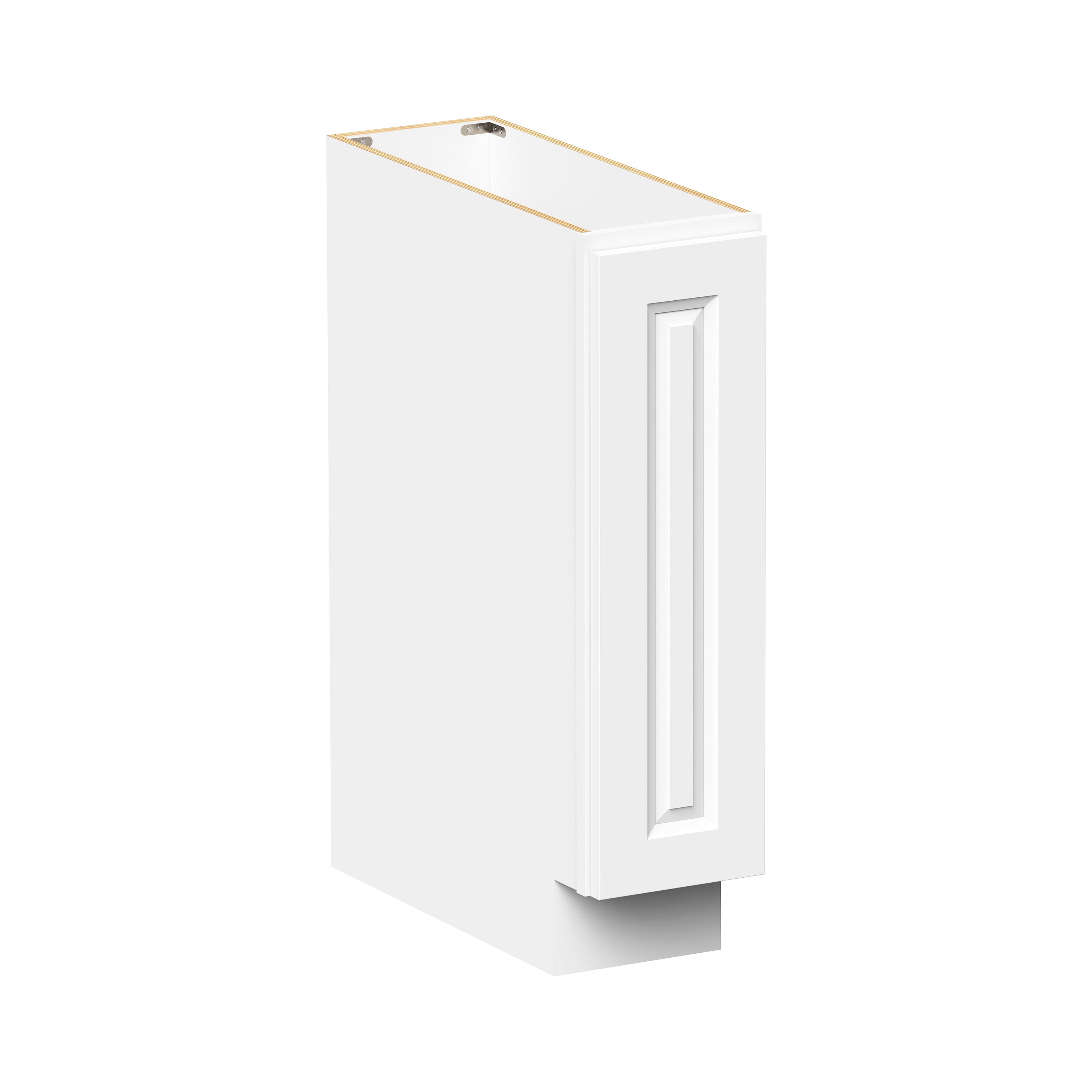 Glacier White RTA 9"W x 24"D x 34.5"H Full Height Door Base Cabinets With 1 Door & 1 Shelf