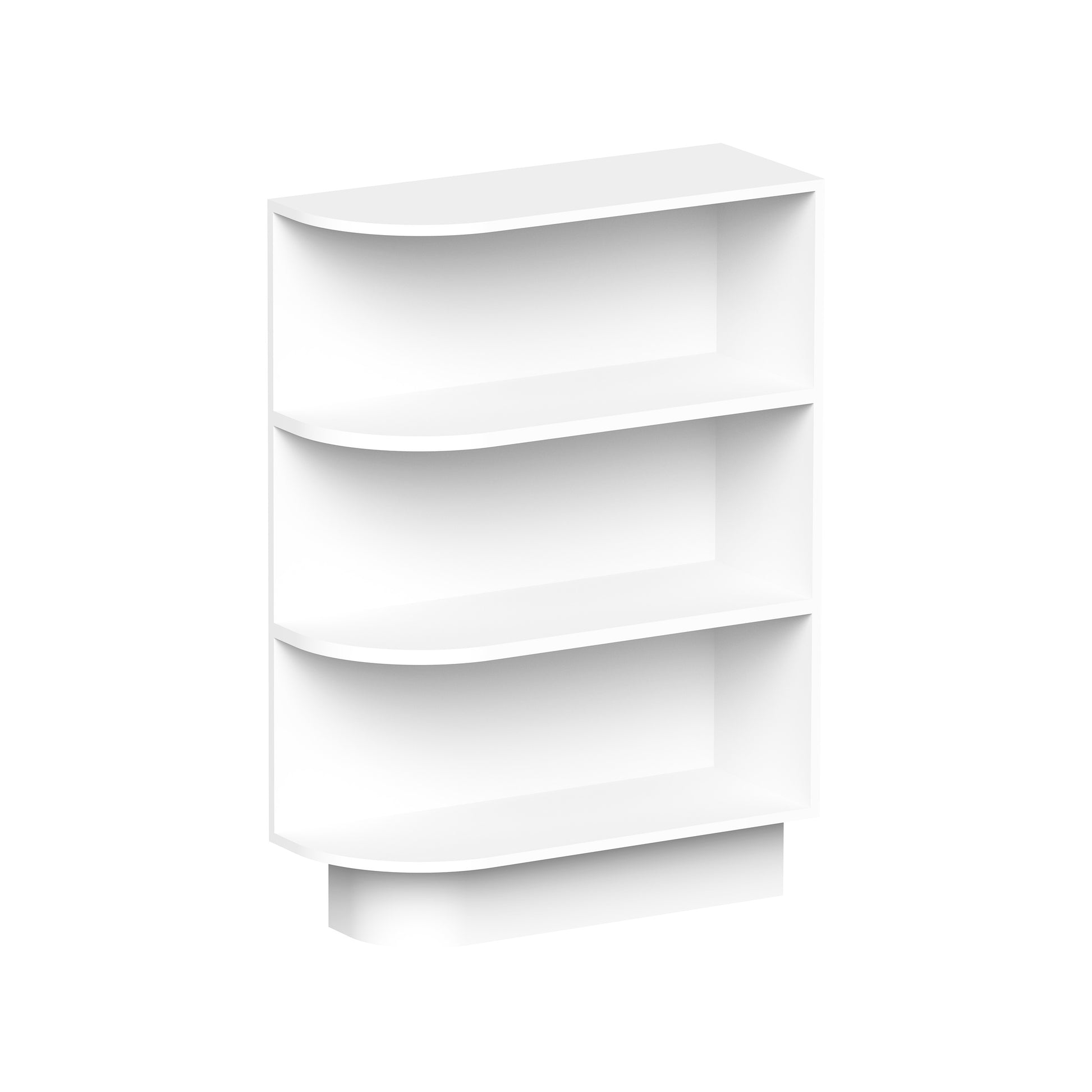 Glacier White RTA 9"W x 24"D x 34.5"H Open Base Cabinet With 4 Shelves