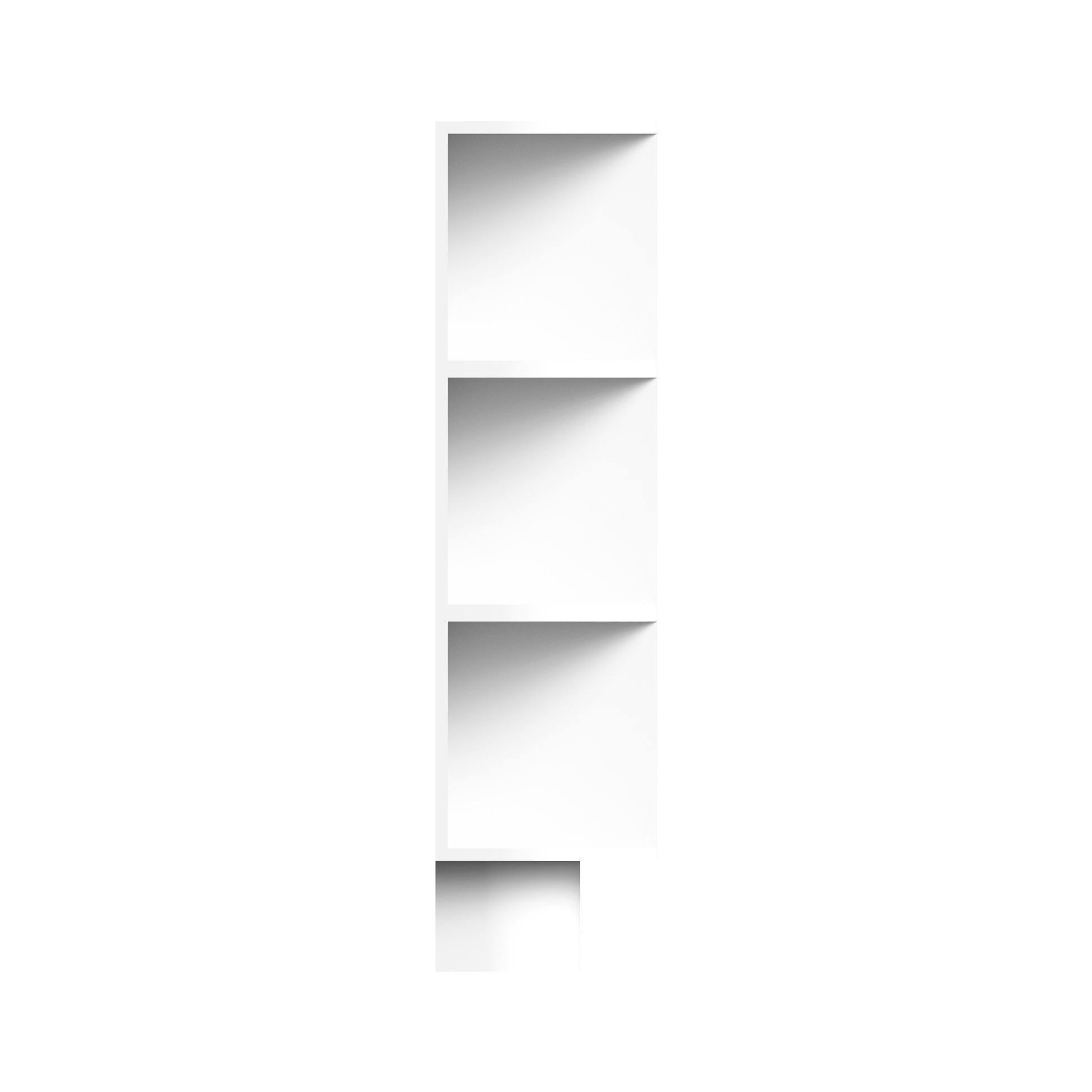 Glacier White RTA 9"W x 24"D x 34.5"H Open Base Cabinet With 4 Shelves