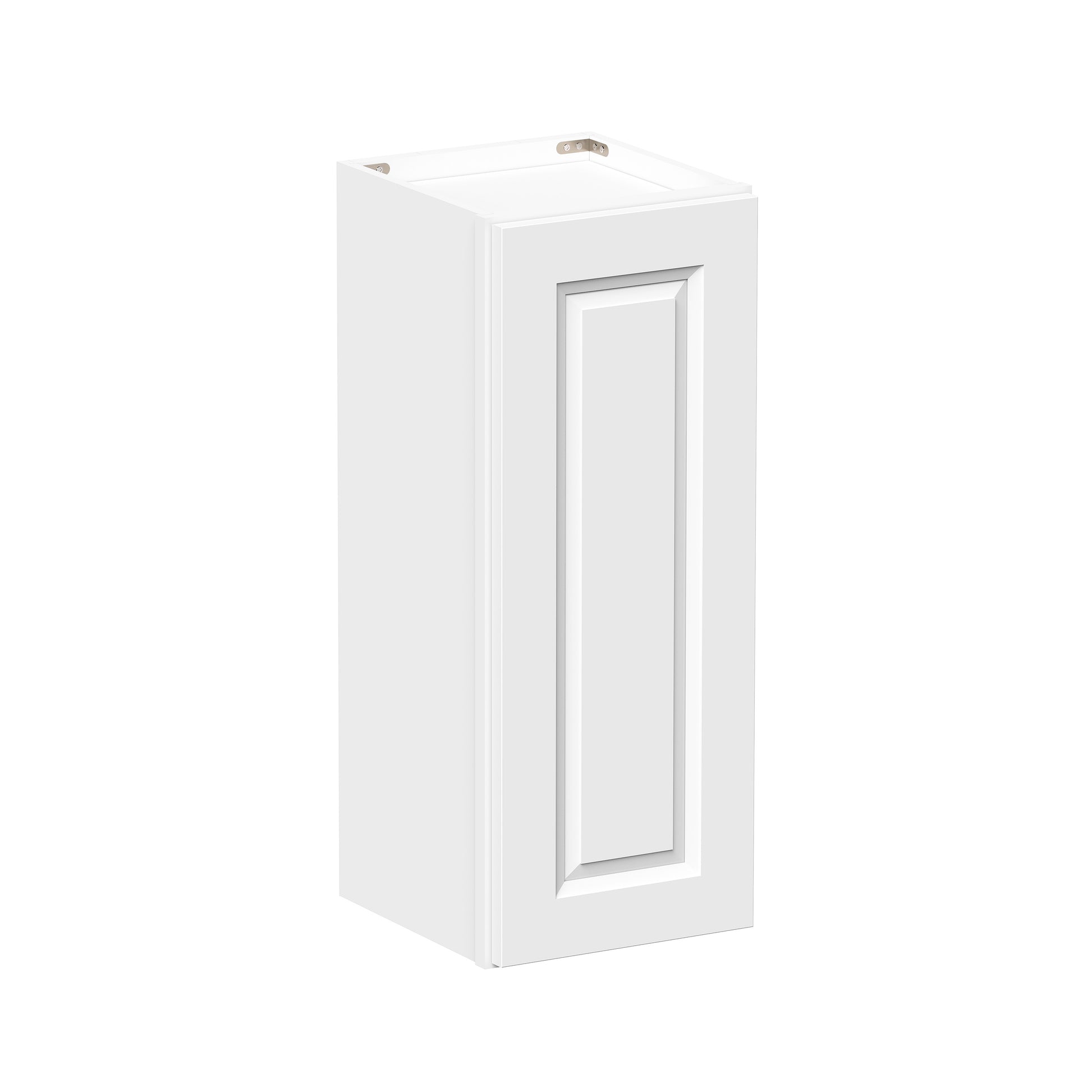 Glacier White RTA 9"-21"W x 12"D x 30"/36"H Standard Wall Cabinets With 1 Door & 2 Shelves