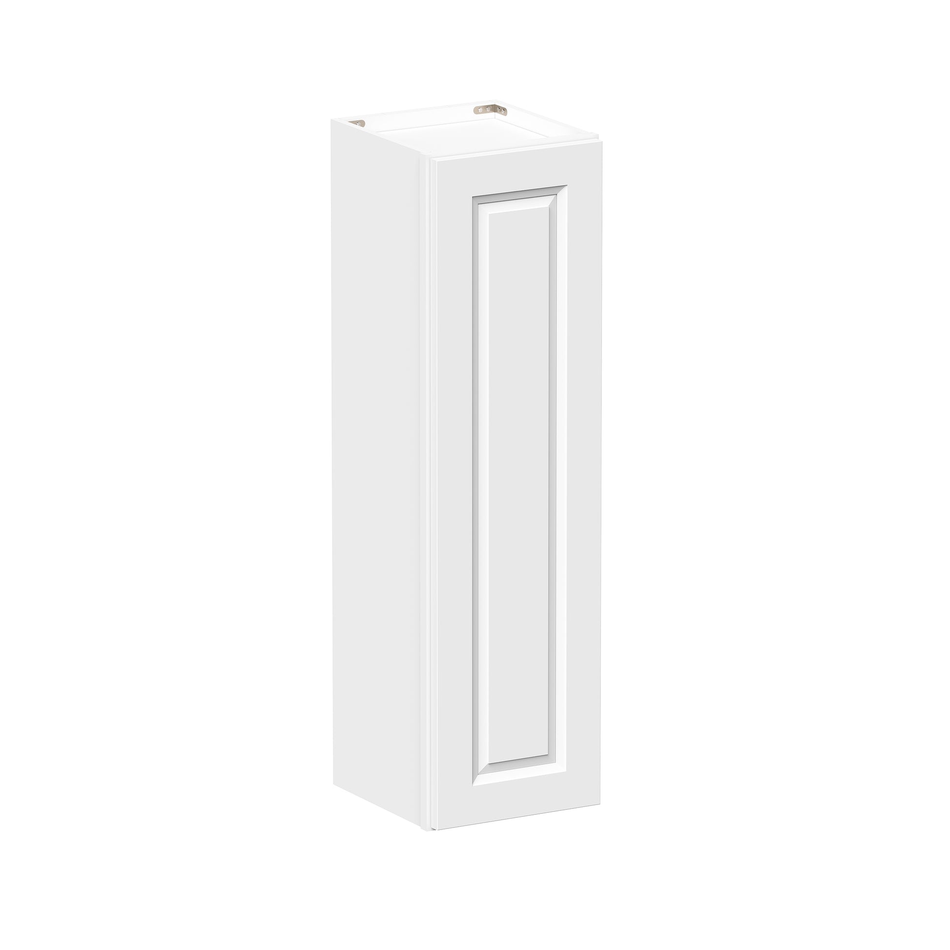 Glacier White RTA 9"-21"W x 12"D x 42"H Standard Wall Cabinets With 1 Door & 3 Shelves