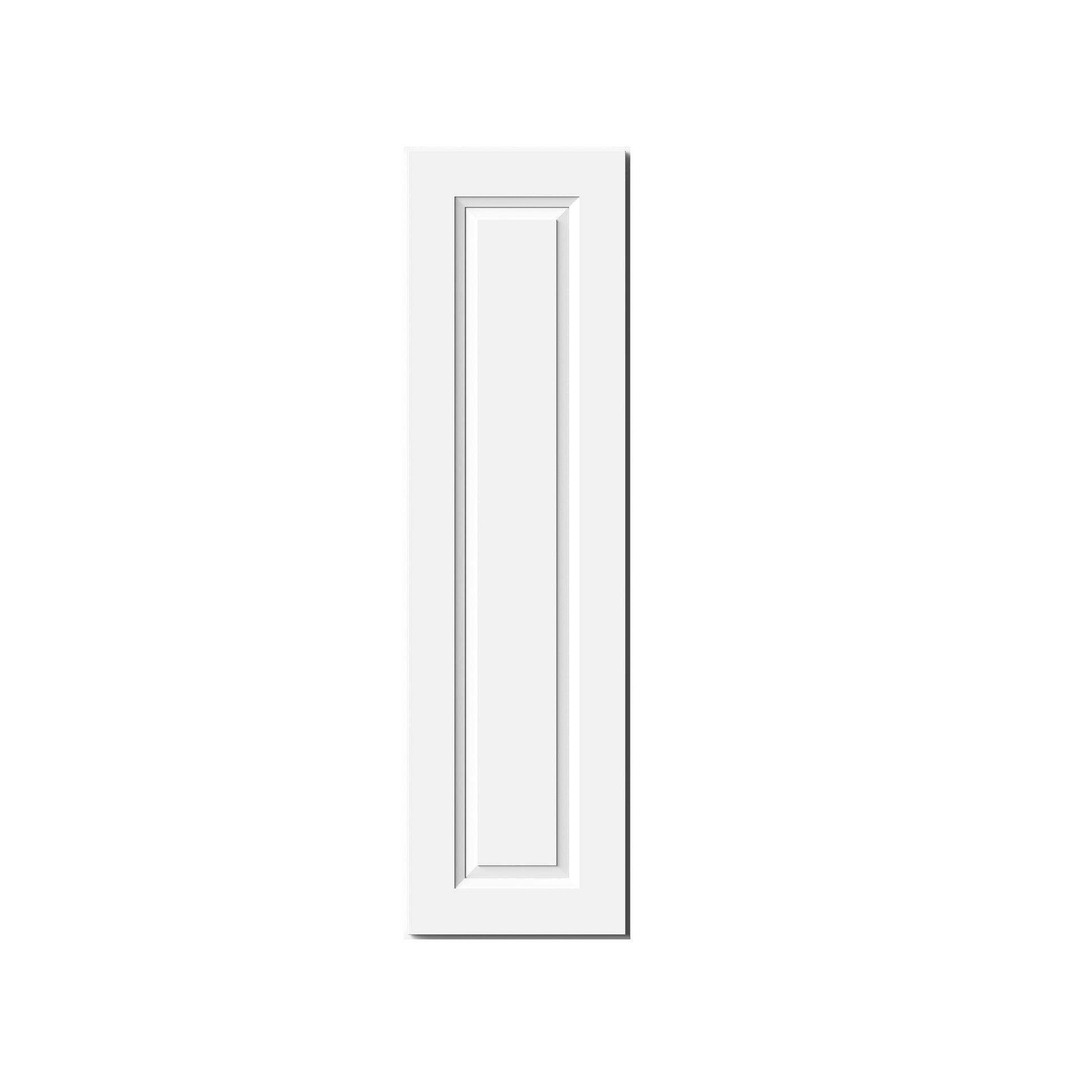 Glacier White RTA 9"-21"W x 12"D x 42"H Standard Wall Cabinets With 1 Door & 3 Shelves