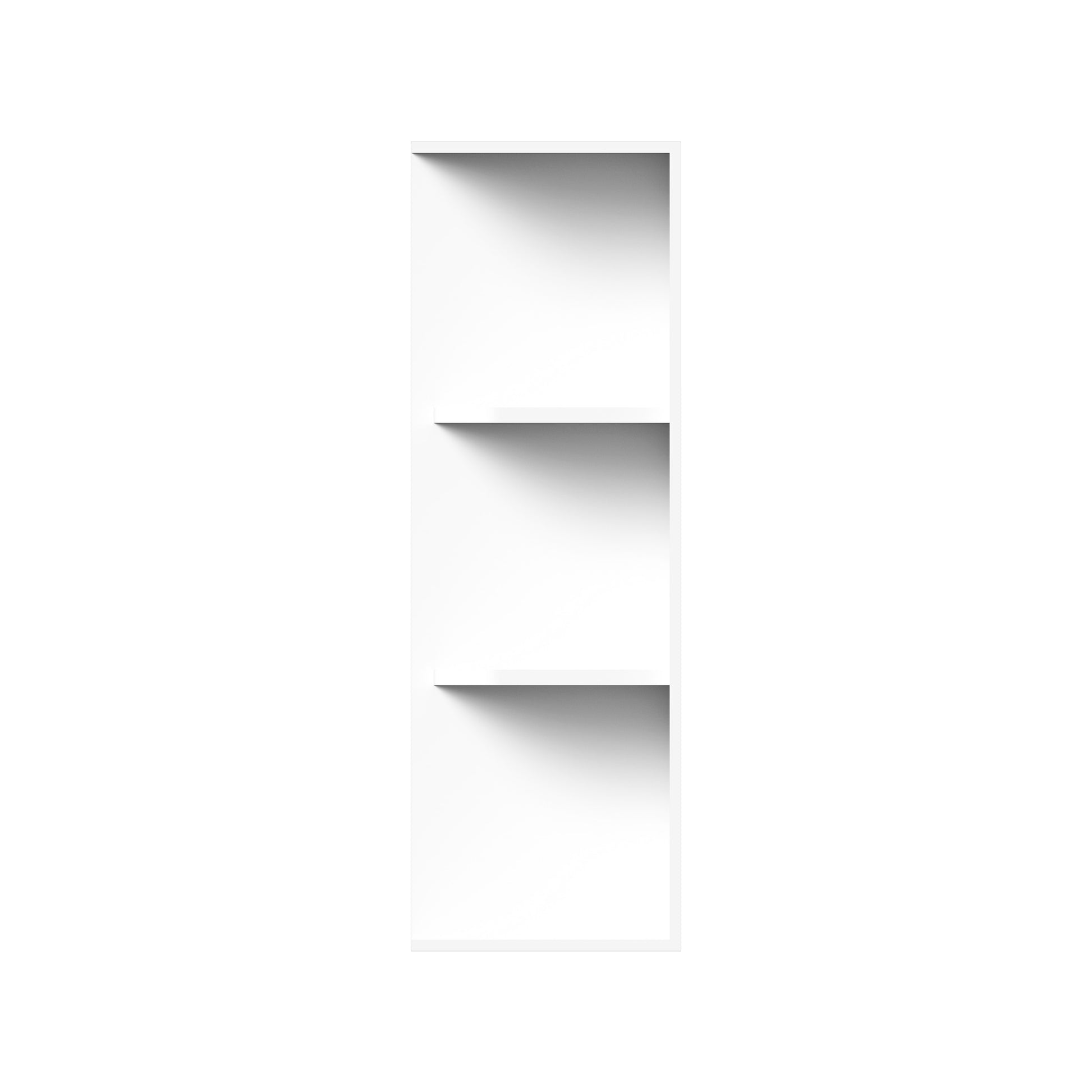 Glacier White RTA 12"W x 9"D x 30"/36"H Open Wall Cabinets With 2 Shelves