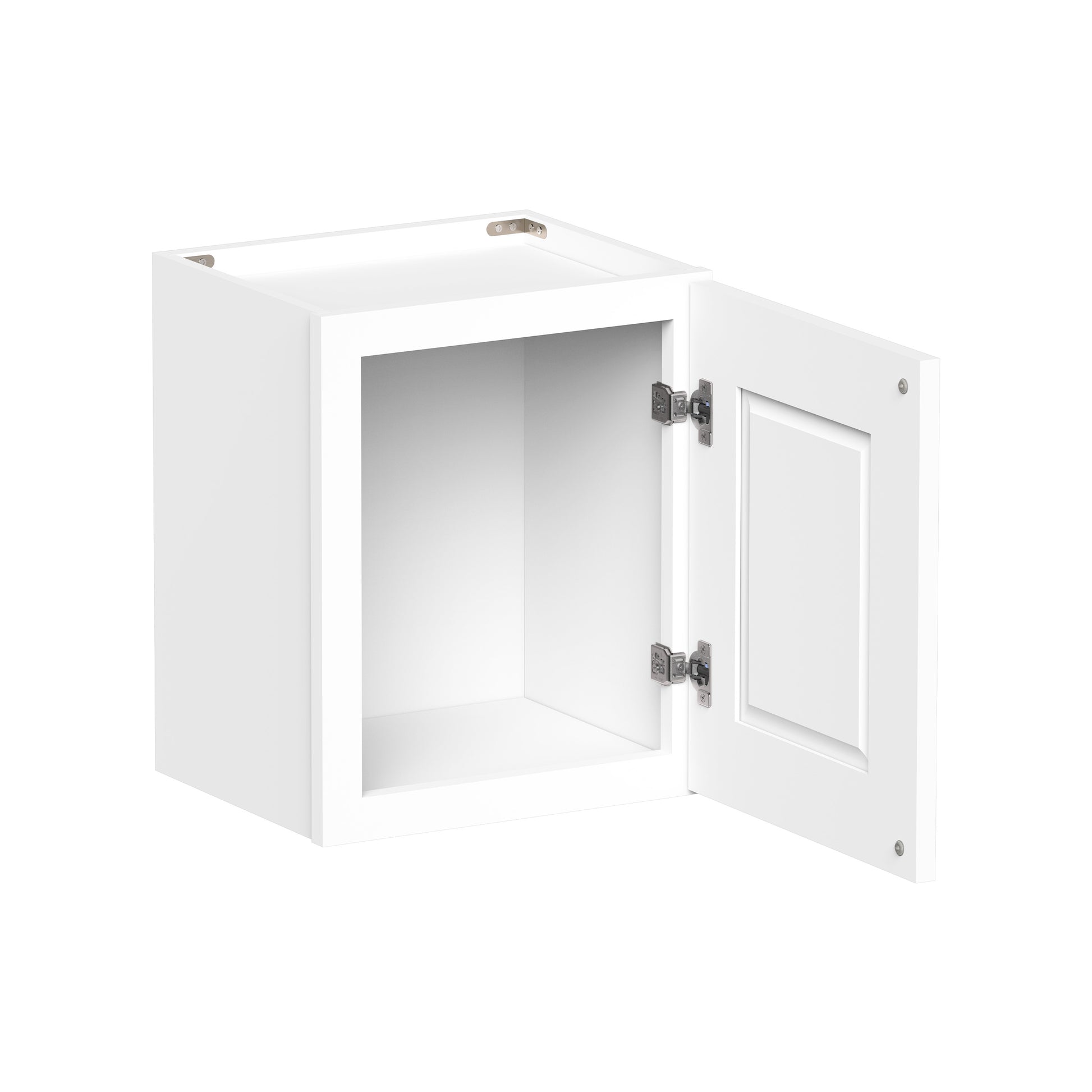 Glacier White RTA 12"-21"W x 12"D x 18"H Short Wall Cabinets With 1 Door
