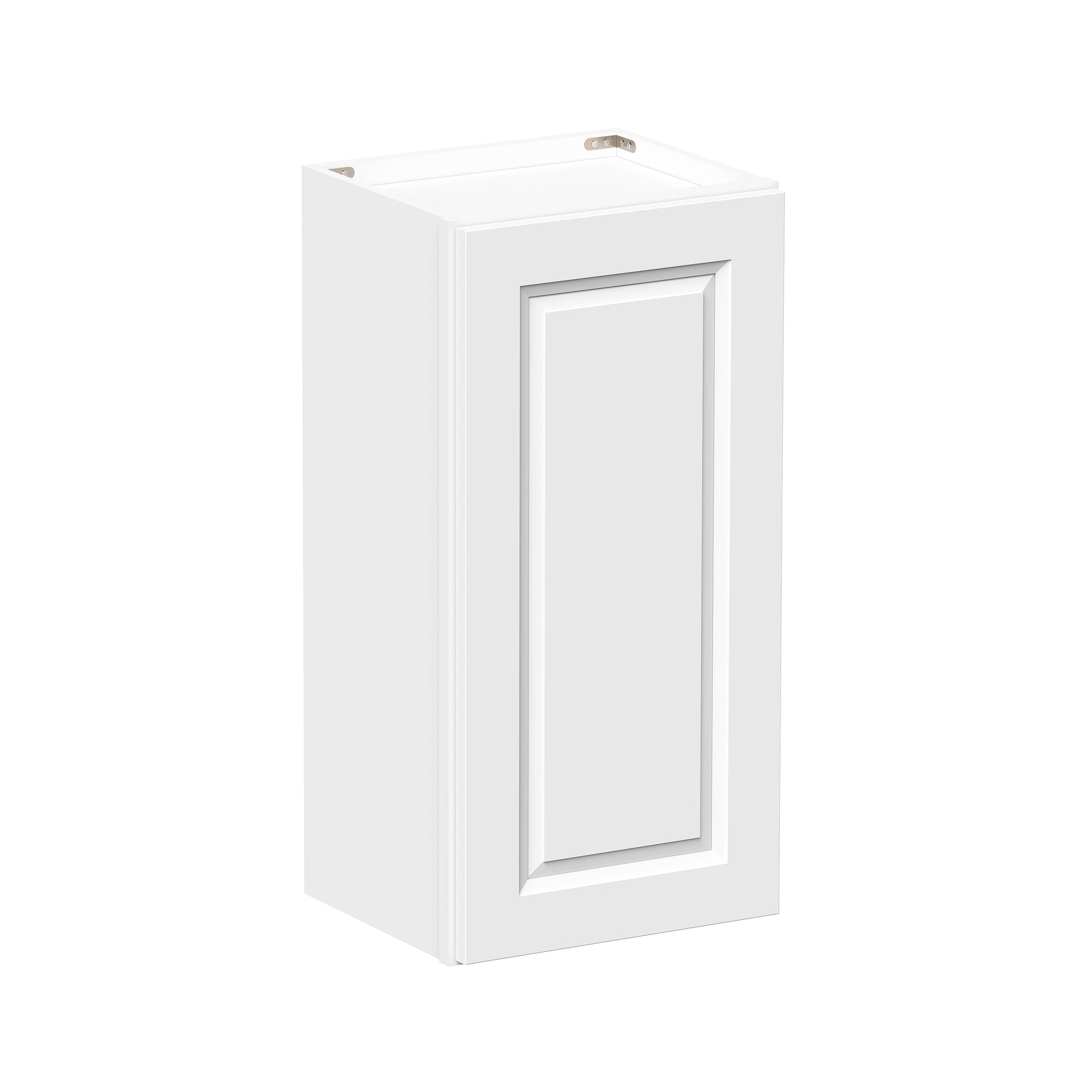 Glacier White RTA 9"-21"W x 12"D x 30"/36"H Standard Wall Cabinets With 1 Door & 2 Shelves