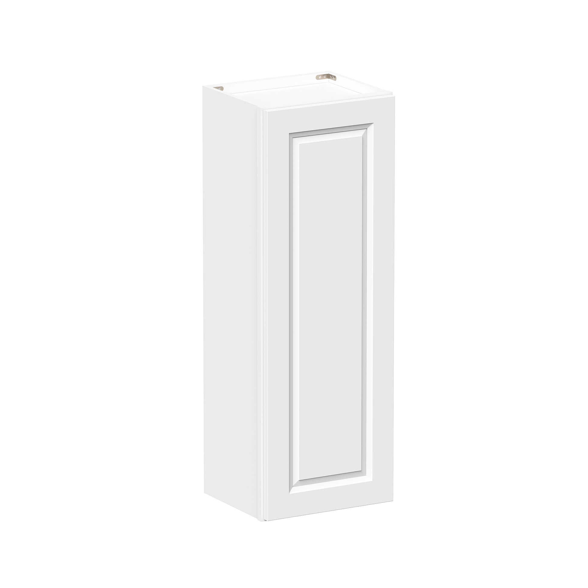 Glacier White RTA 9"-21"W x 12"D x 42"H Standard Wall Cabinets With 1 Door & 3 Shelves