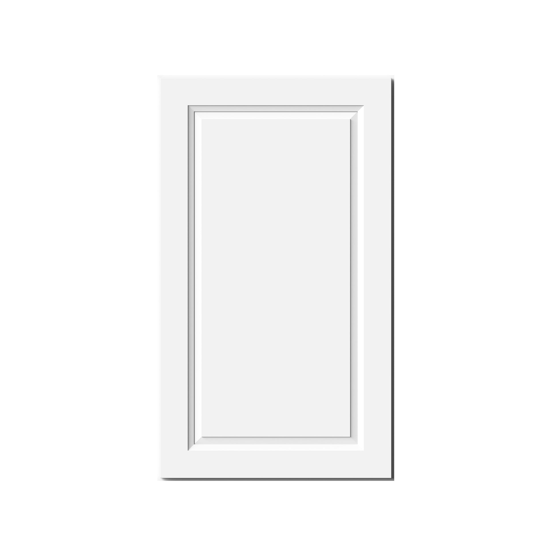 Glacier White RTA 9"-21"W x 12"D x 30"/36"H Standard Wall Cabinets With 1 Door & 2 Shelves