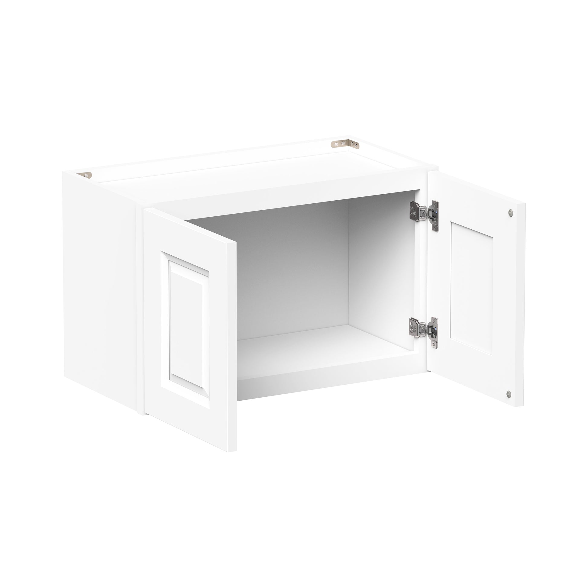 Glacier White RTA 24"-36"W x 12"D x 12"/15"H Short Wall Cabinets With 2 Doors