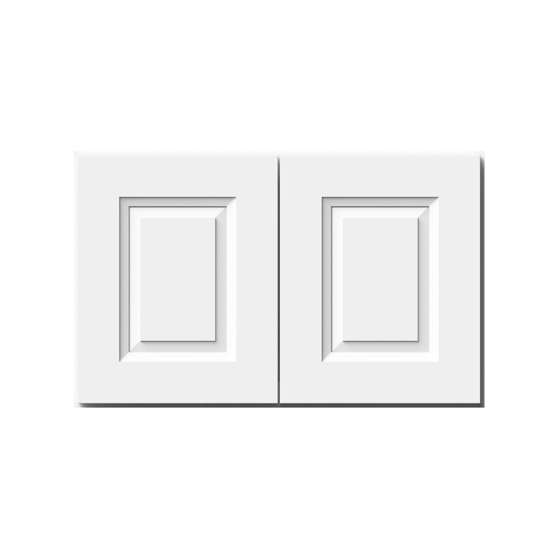 Glacier White RTA 24"-36"W x 12"D x 12"/15"H Short Wall Cabinets With 2 Doors