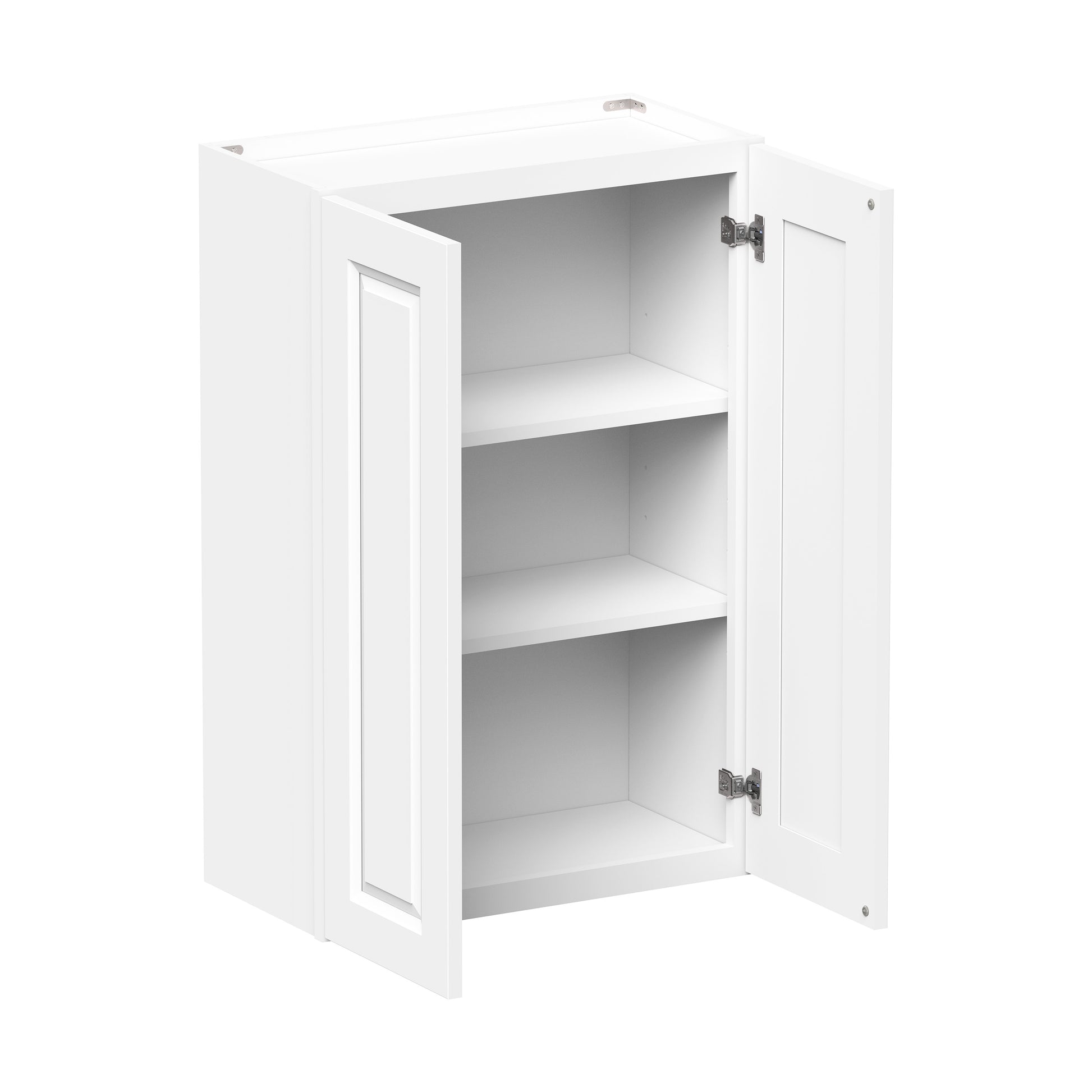 Glacier White RTA 24"-36"W x 12"D x 30"/36"H Standard Wall Cabinets With 2 Doors & 2 Shelves