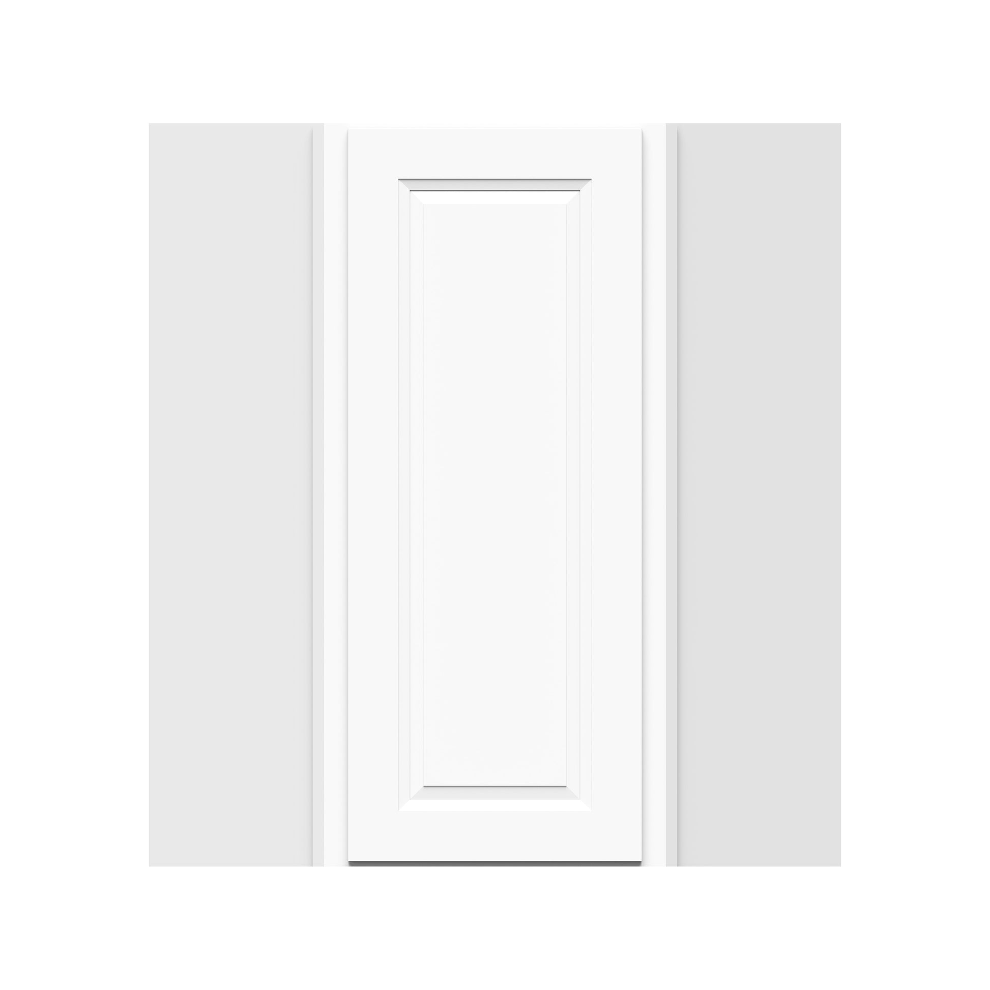Glacier White RTA 24"W x 12"D x 30"/36"H Wall Diagonal Corner Cabinets With 1 Door & 2 Shelves