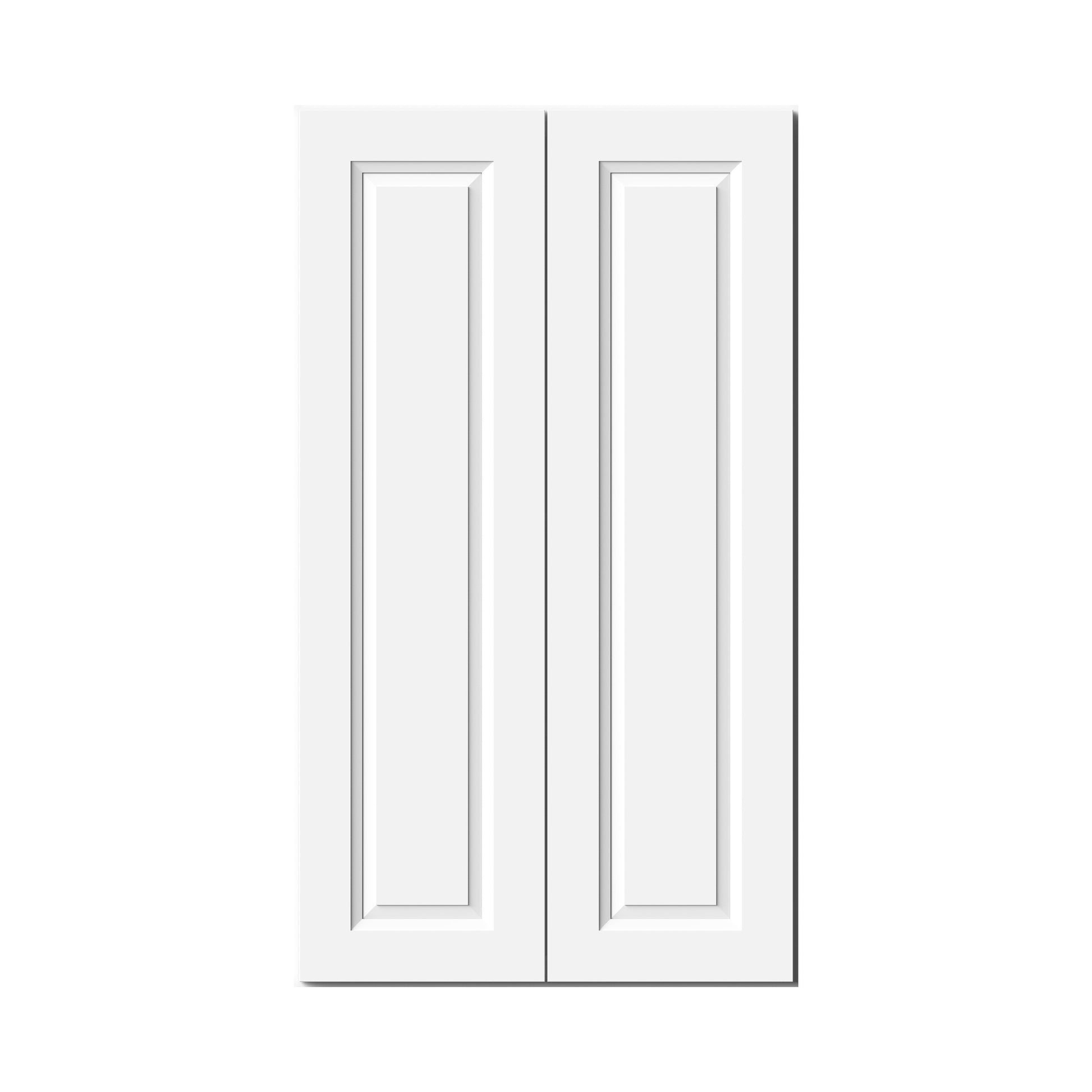 Glacier White RTA 24"-36"W x 12"D x 42"H Standard Wall Cabinets With 2 Doors & 3 Shelves