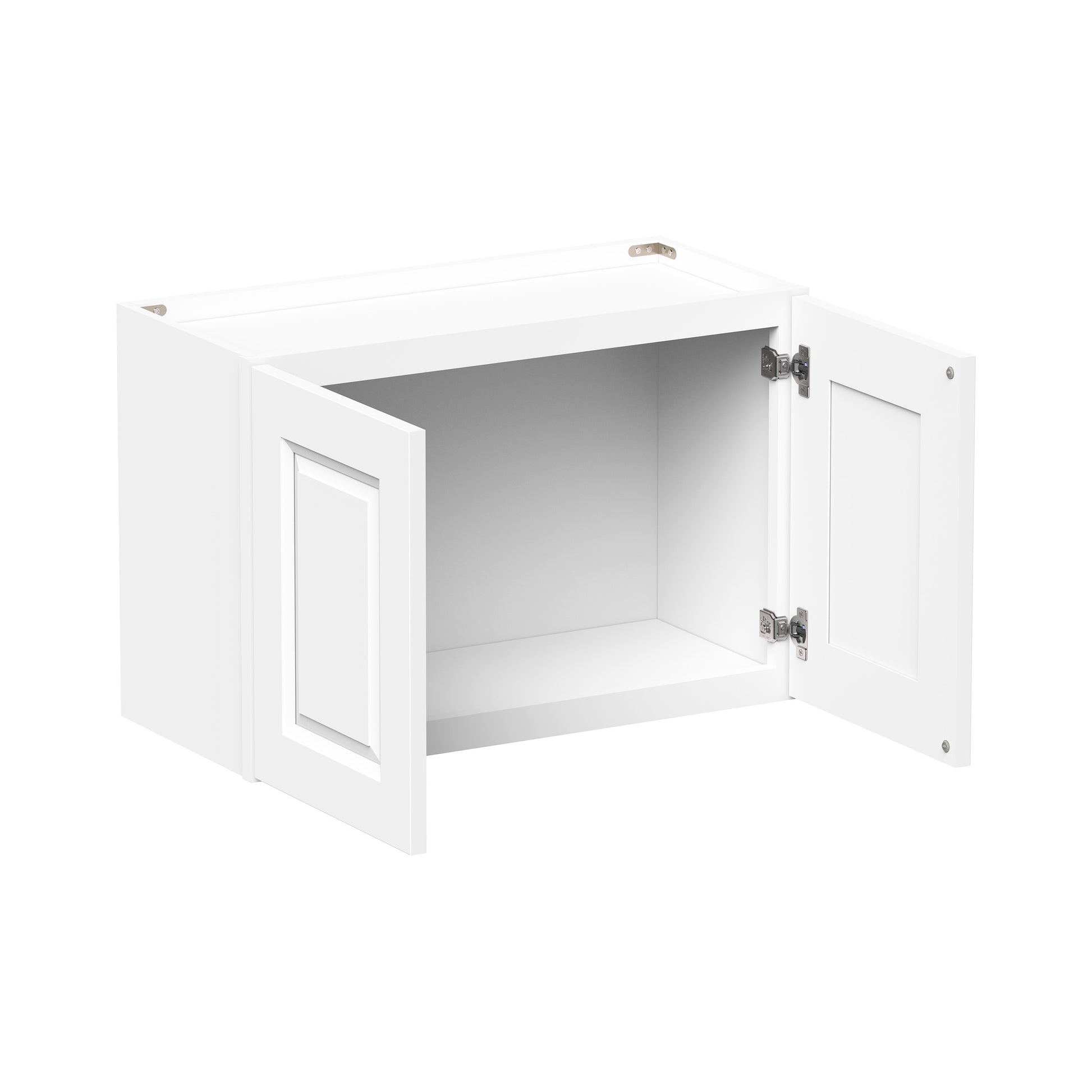 Glacier White RTA 24"-36"W x 12"D x 18"H Short Wall Cabinets With 2 Doors