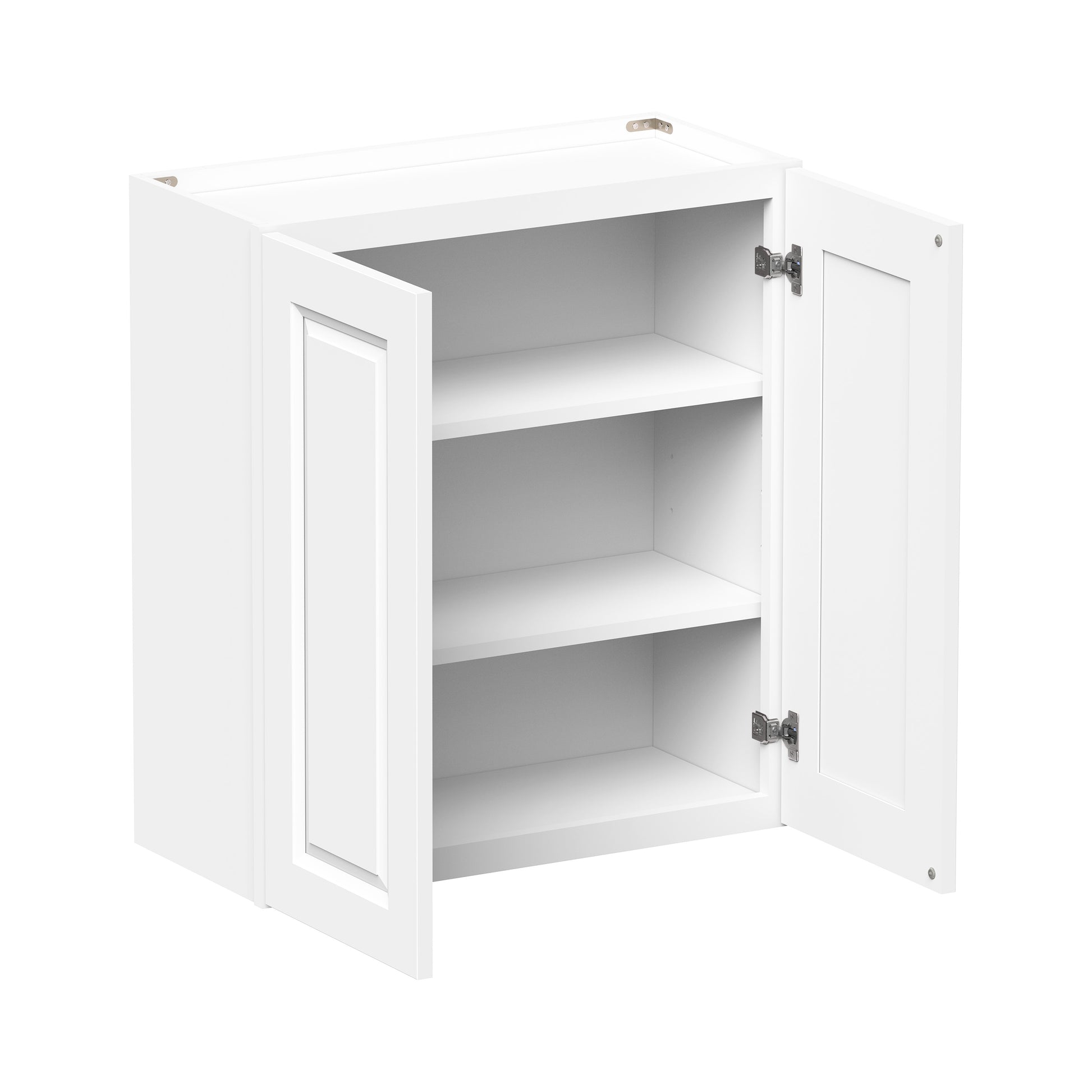 Glacier White RTA 24"-36"W x 12"D x 30"/36"H Standard Wall Cabinets With 2 Doors & 2 Shelves
