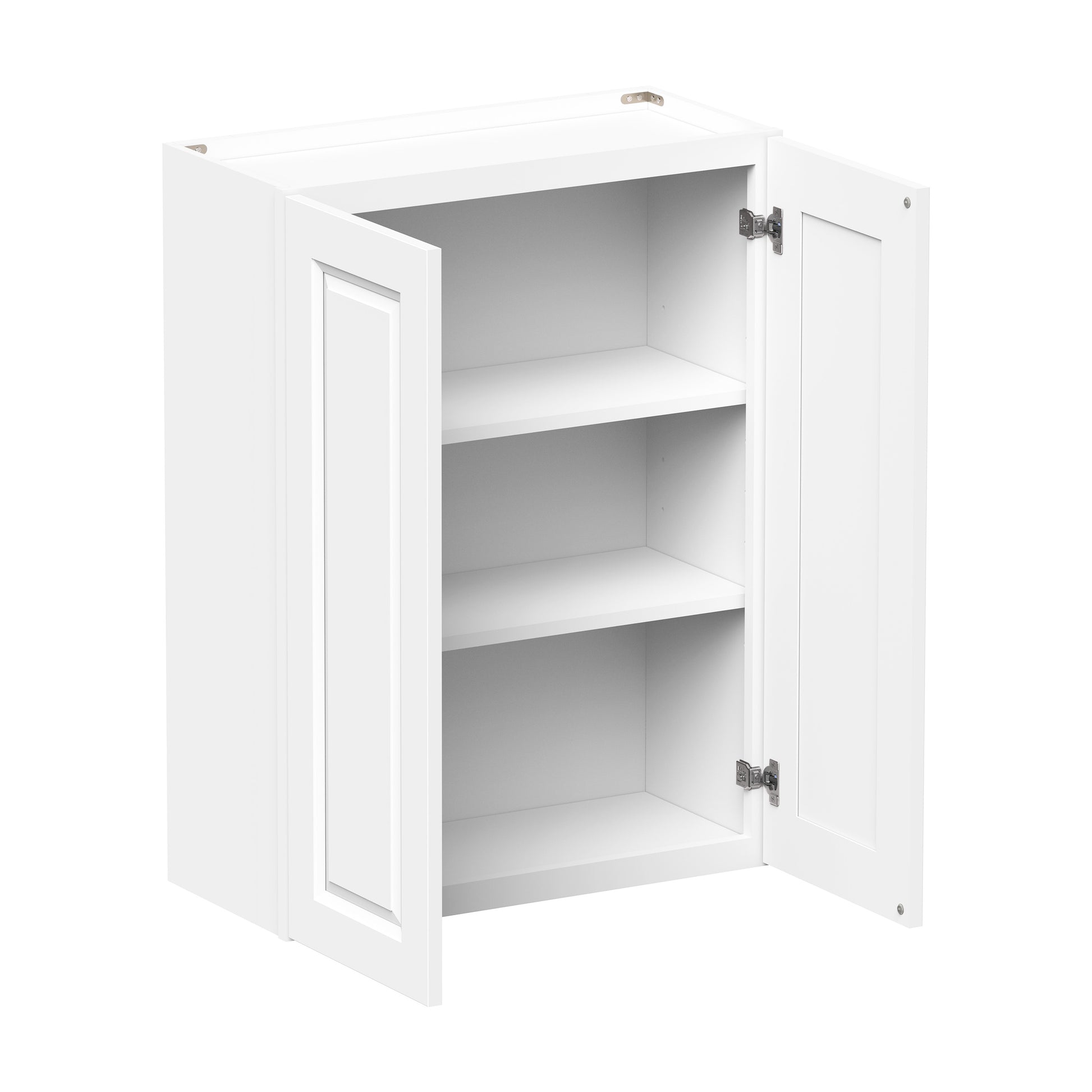 Glacier White RTA 24"-36"W x 12"D x 30"/36"H Standard Wall Cabinets With 2 Doors & 2 Shelves