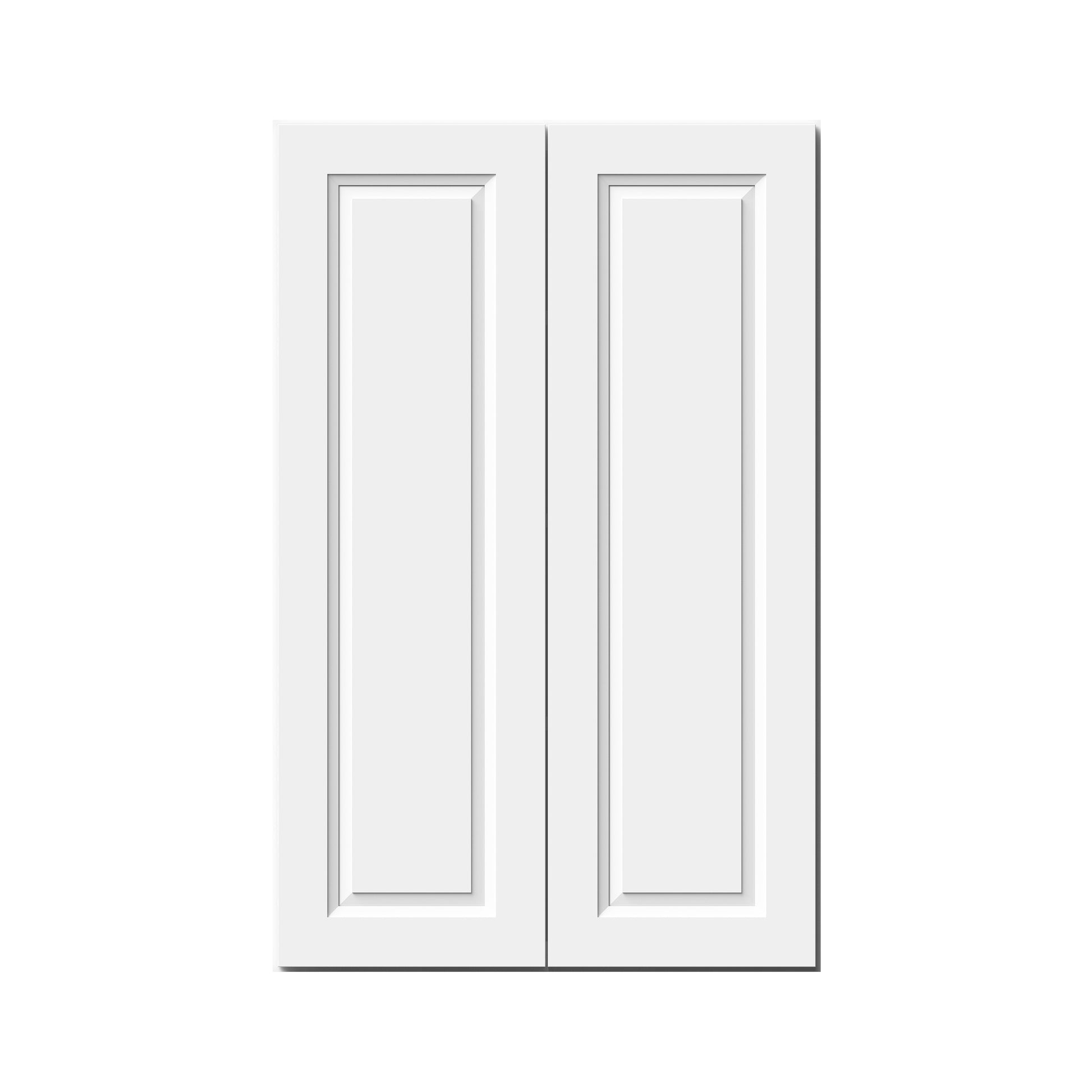 Glacier White RTA 24"-36"W x 12"D x 42"H Standard Wall Cabinets With 2 Doors & 3 Shelves