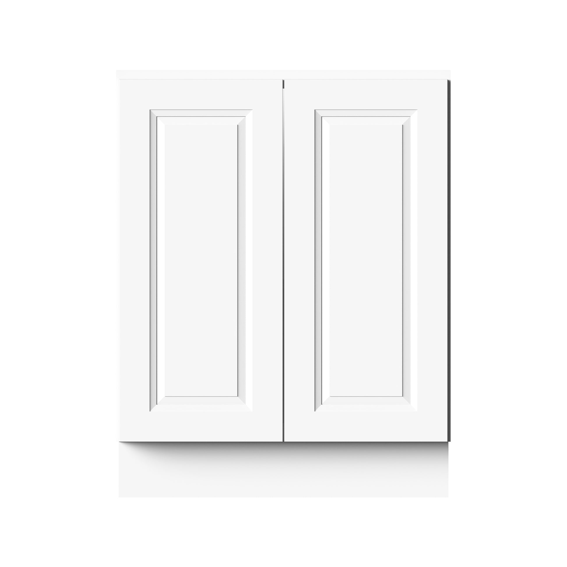 Glacier White RTA 24"-36"W x 24"D x 34.5"H Full Height Door Base Cabinets With 2 Doors & 1 Shelf