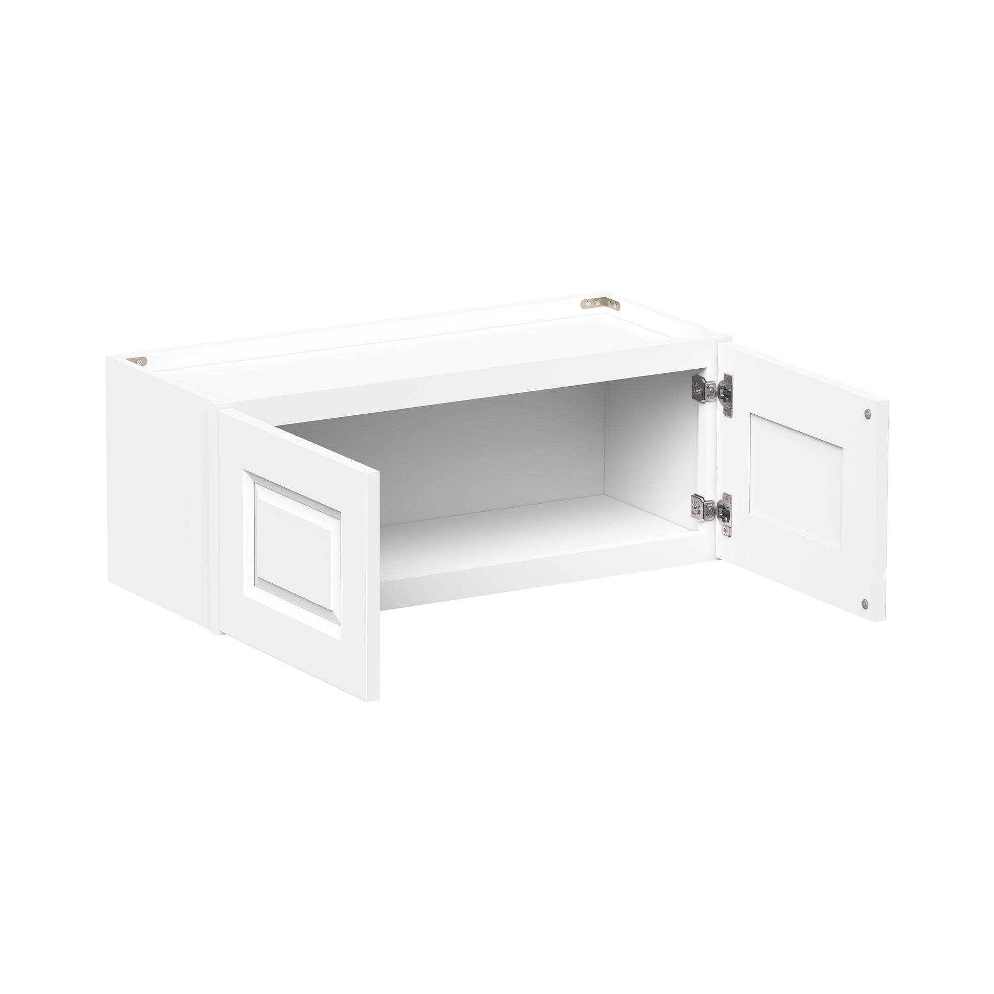 Glacier White RTA 24"-36"W x 12"D x 12"/15"H Short Wall Cabinets With 2 Doors