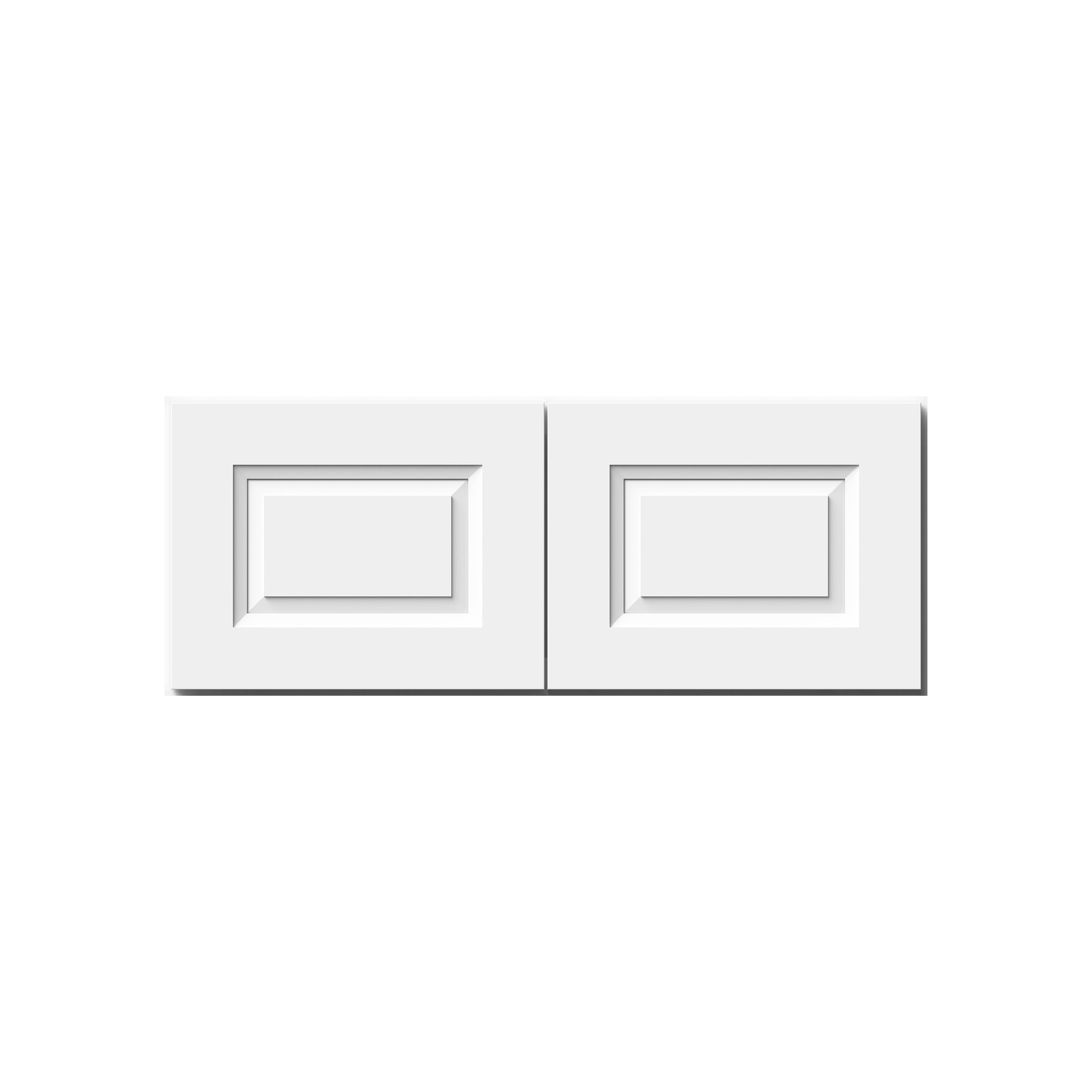 Glacier White RTA 24"-36"W x 12"D x 12"/15"H Short Wall Cabinets With 2 Doors