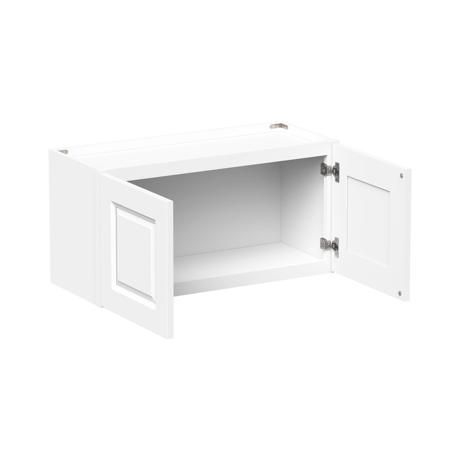 Glacier White RTA 24"-36"W x 12"D x 12"/15"H Short Wall Cabinets With 2 Doors