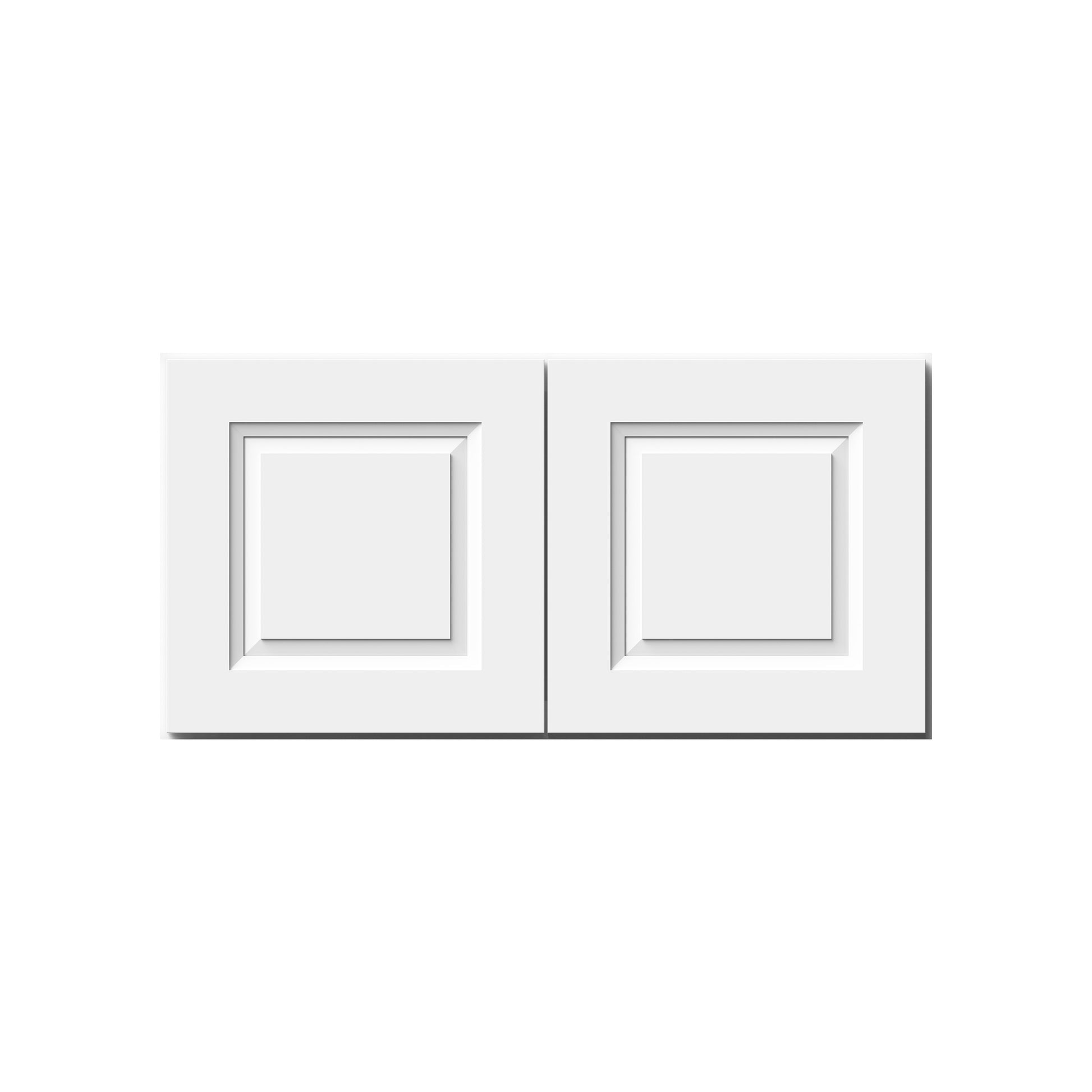 Glacier White RTA 24"-36"W x 12"D x 12"/15"H Short Wall Cabinets With 2 Doors