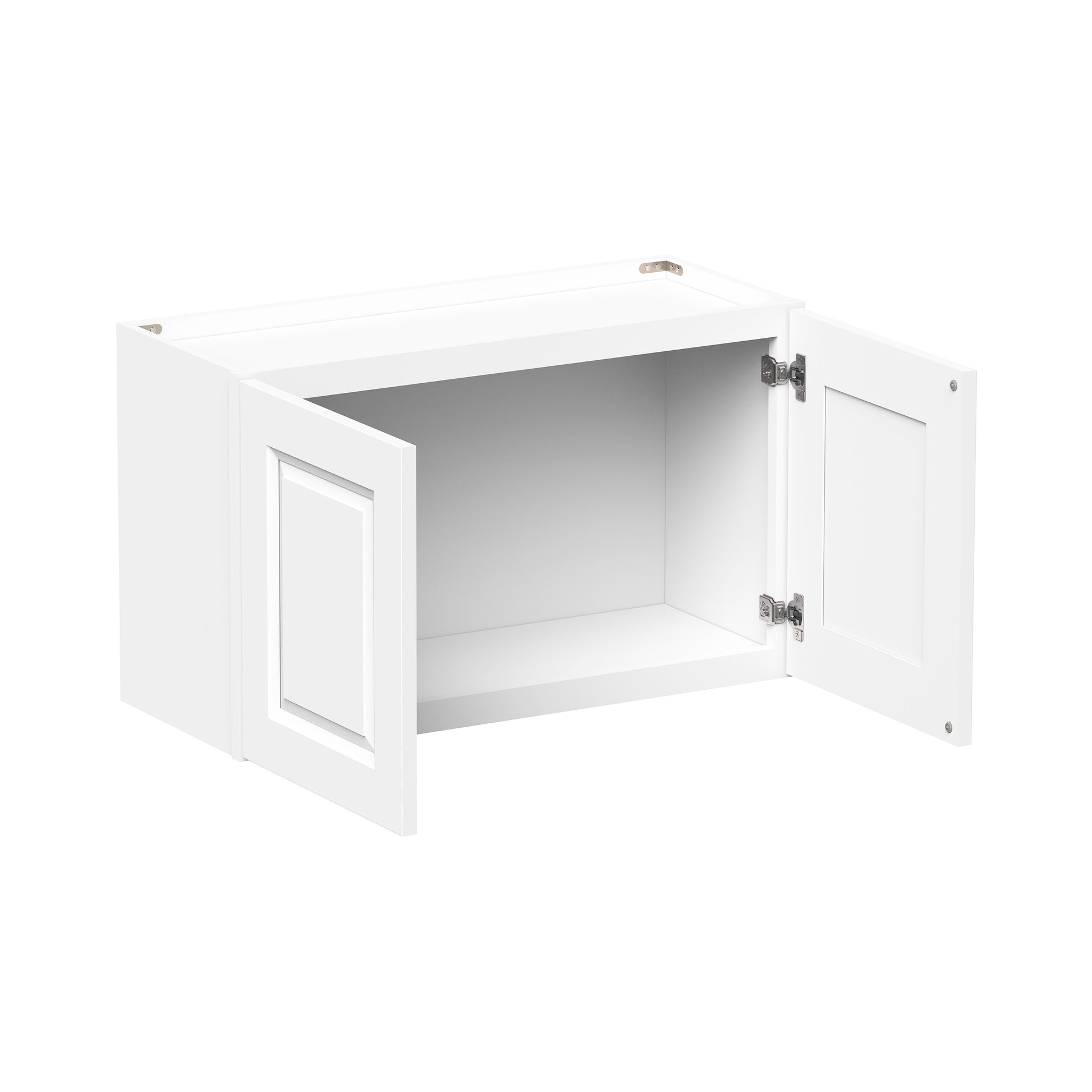 Glacier White RTA 24"-36"W x 12"D x 18"H Short Wall Cabinets With 2 Doors