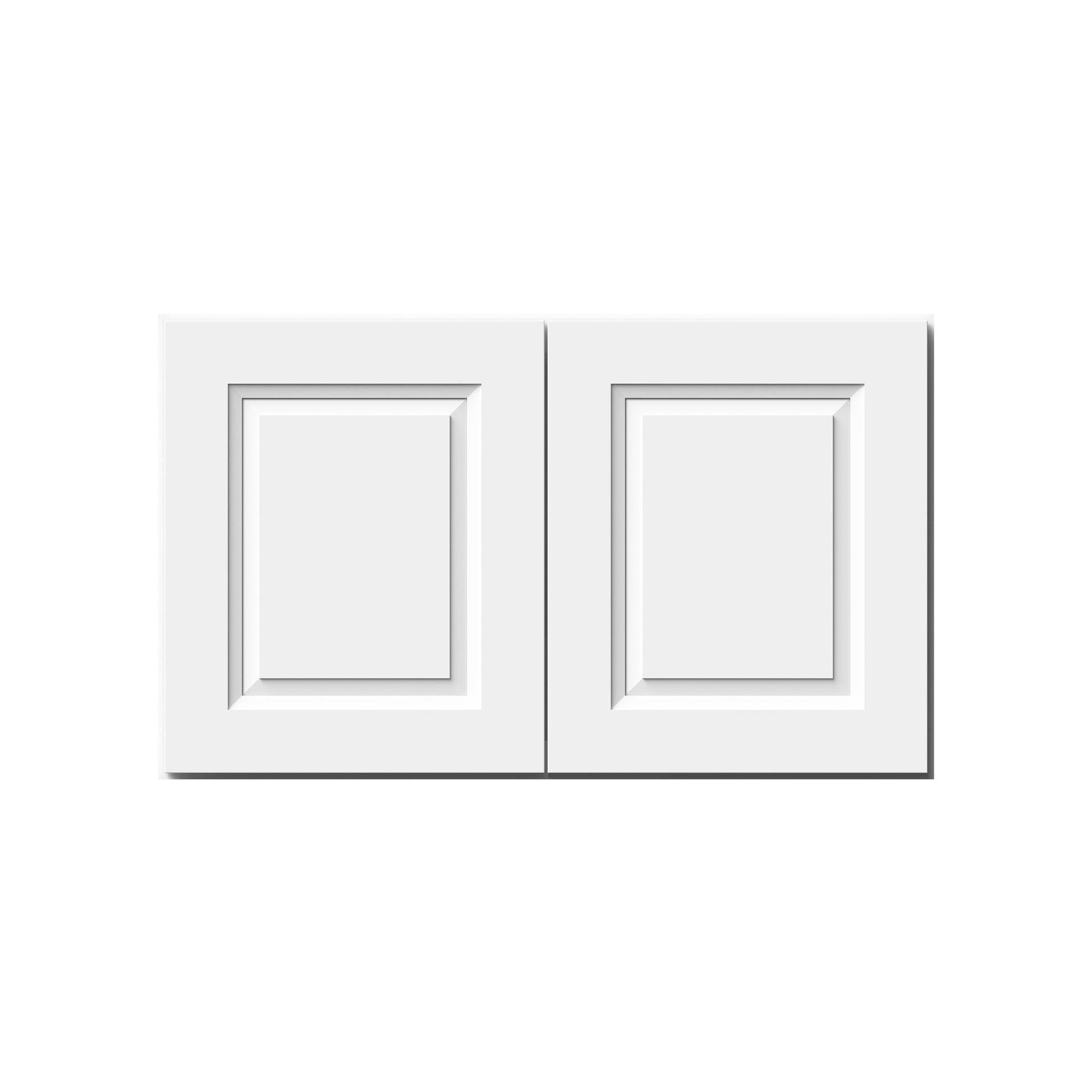 Glacier White RTA 24"-36"W x 12"D x 18"H Short Wall Cabinets With 2 Doors