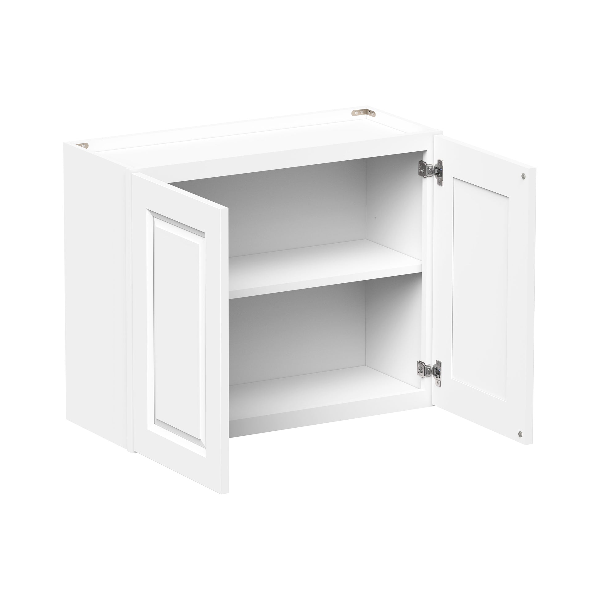 Glacier White RTA 24"-36"W x 12"D x 24"H Short Wall Cabinets With 2 Doors & 1 Shelf