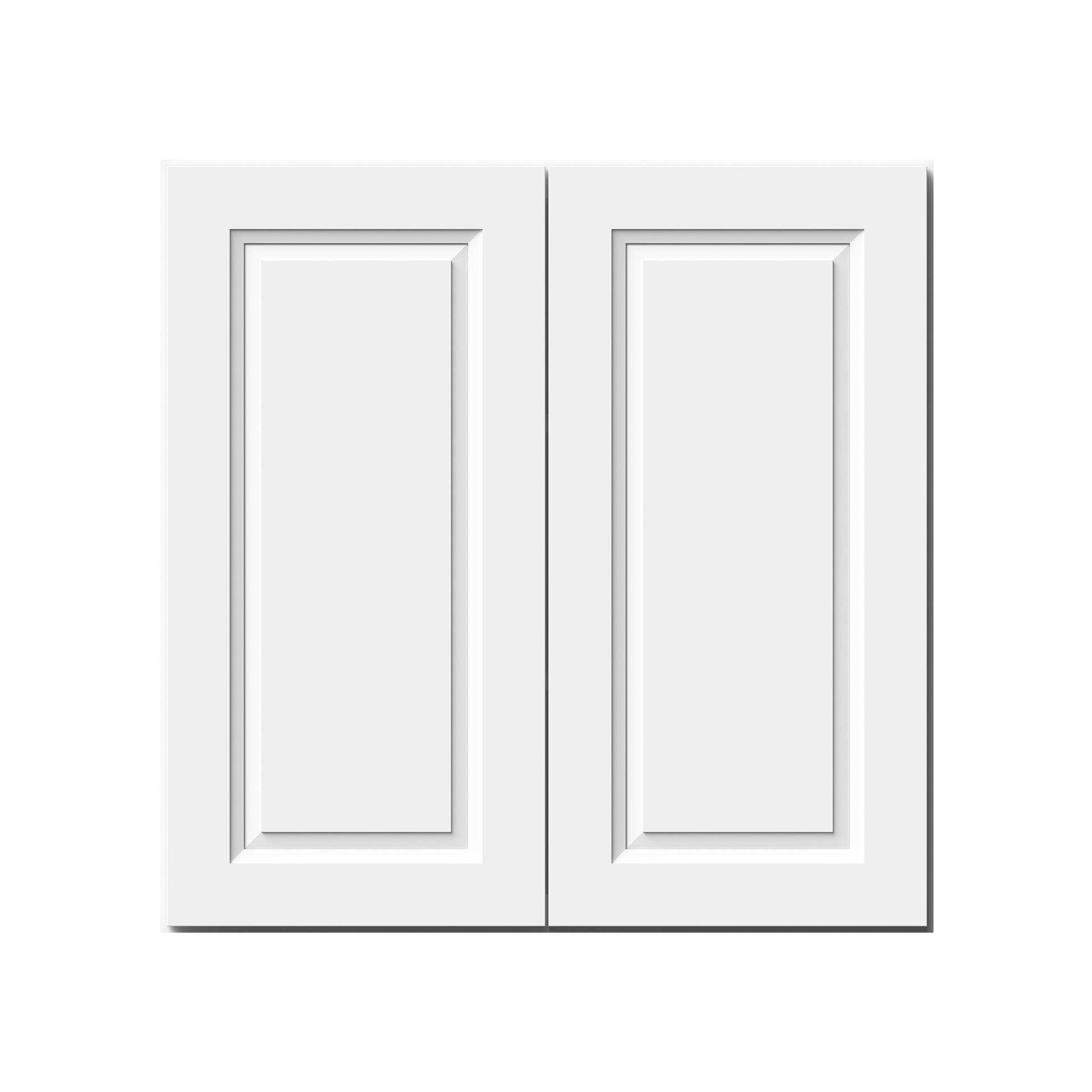 Glacier White RTA 24"-36"W x 12"D x 30"/36"H Standard Wall Cabinets With 2 Doors & 2 Shelves