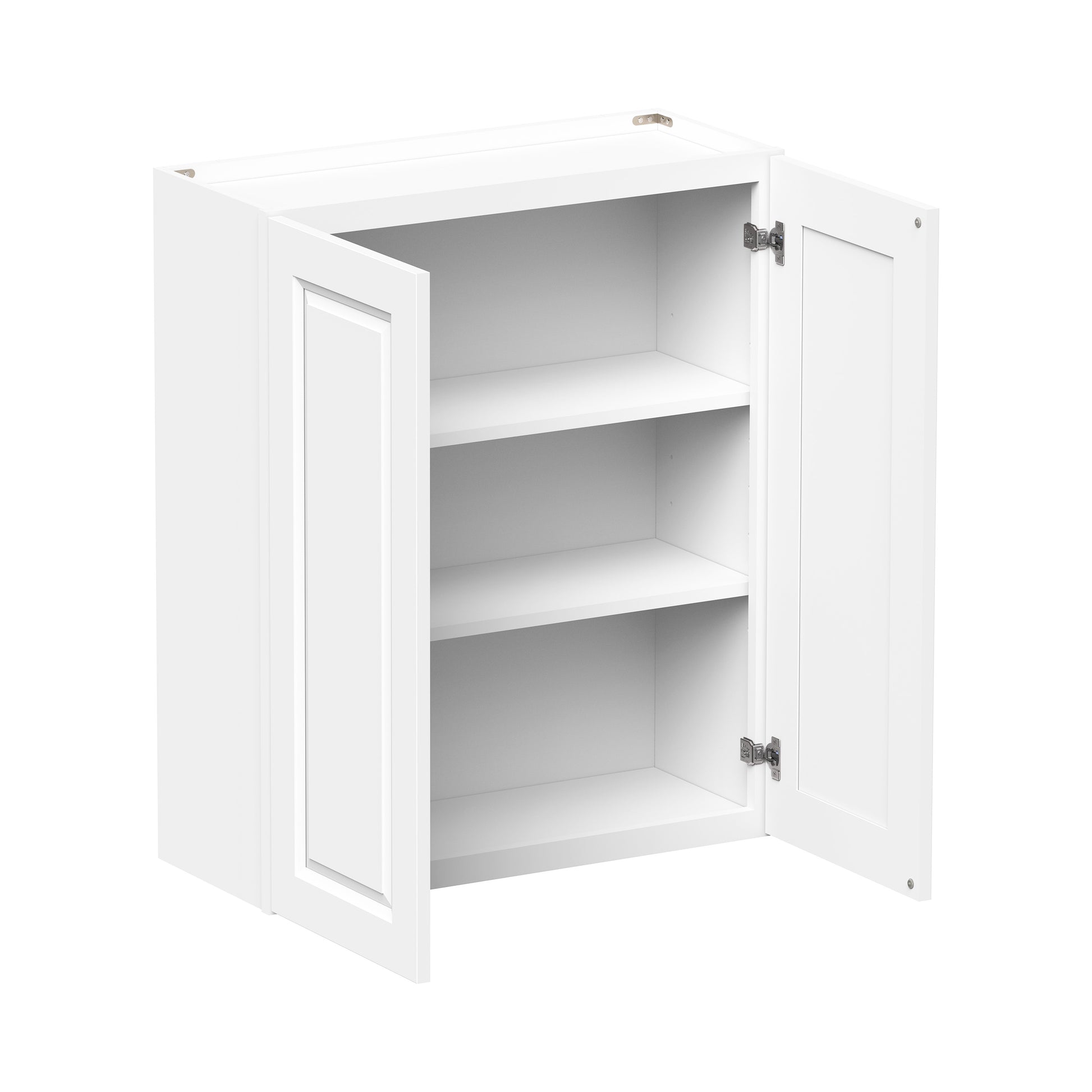 Glacier White RTA 24"-36"W x 12"D x 30"/36"H Standard Wall Cabinets With 2 Doors & 2 Shelves