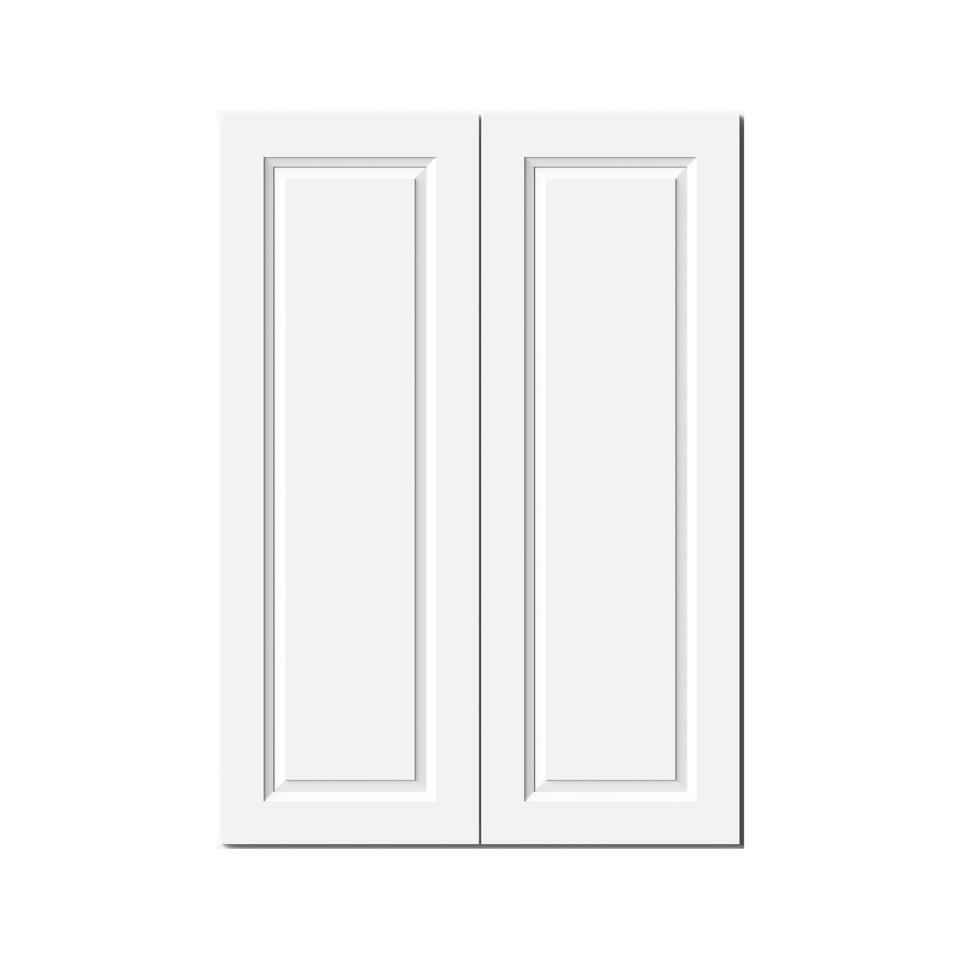 Glacier White RTA 24"-36"W x 12"D x 42"H Standard Wall Cabinets With 2 Doors & 3 Shelves