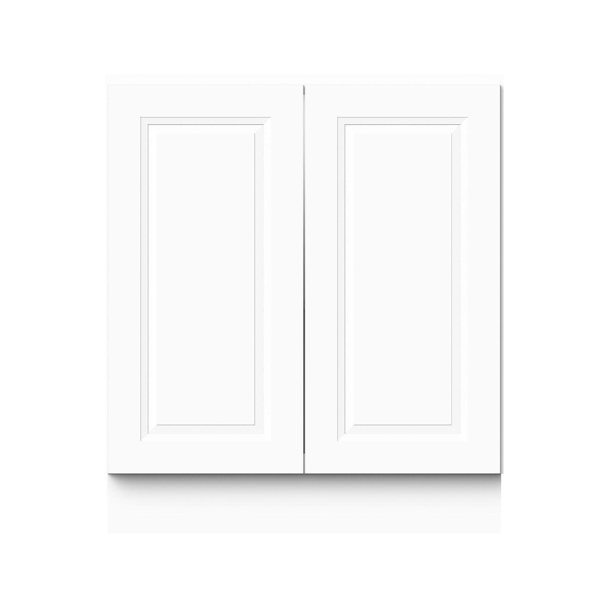 Glacier White RTA 24"-36"W x 24"D x 34.5"H Full Height Door Base Cabinets With 2 Doors & 1 Shelf