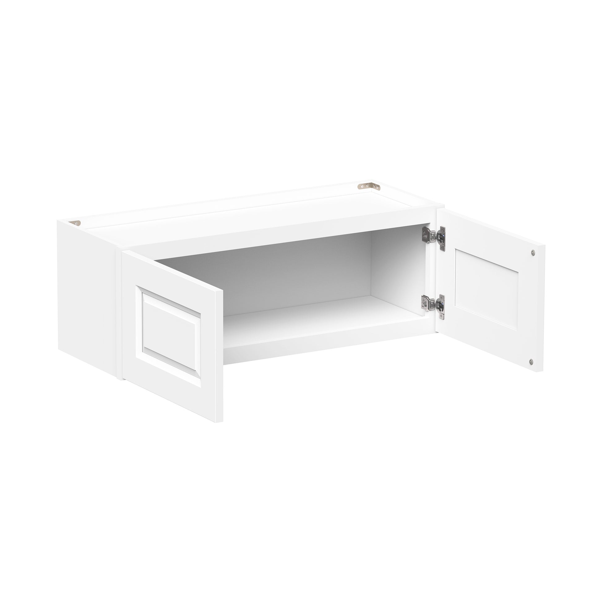 Glacier White RTA 24"-36"W x 12"D x 12"/15"H Short Wall Cabinets With 2 Doors