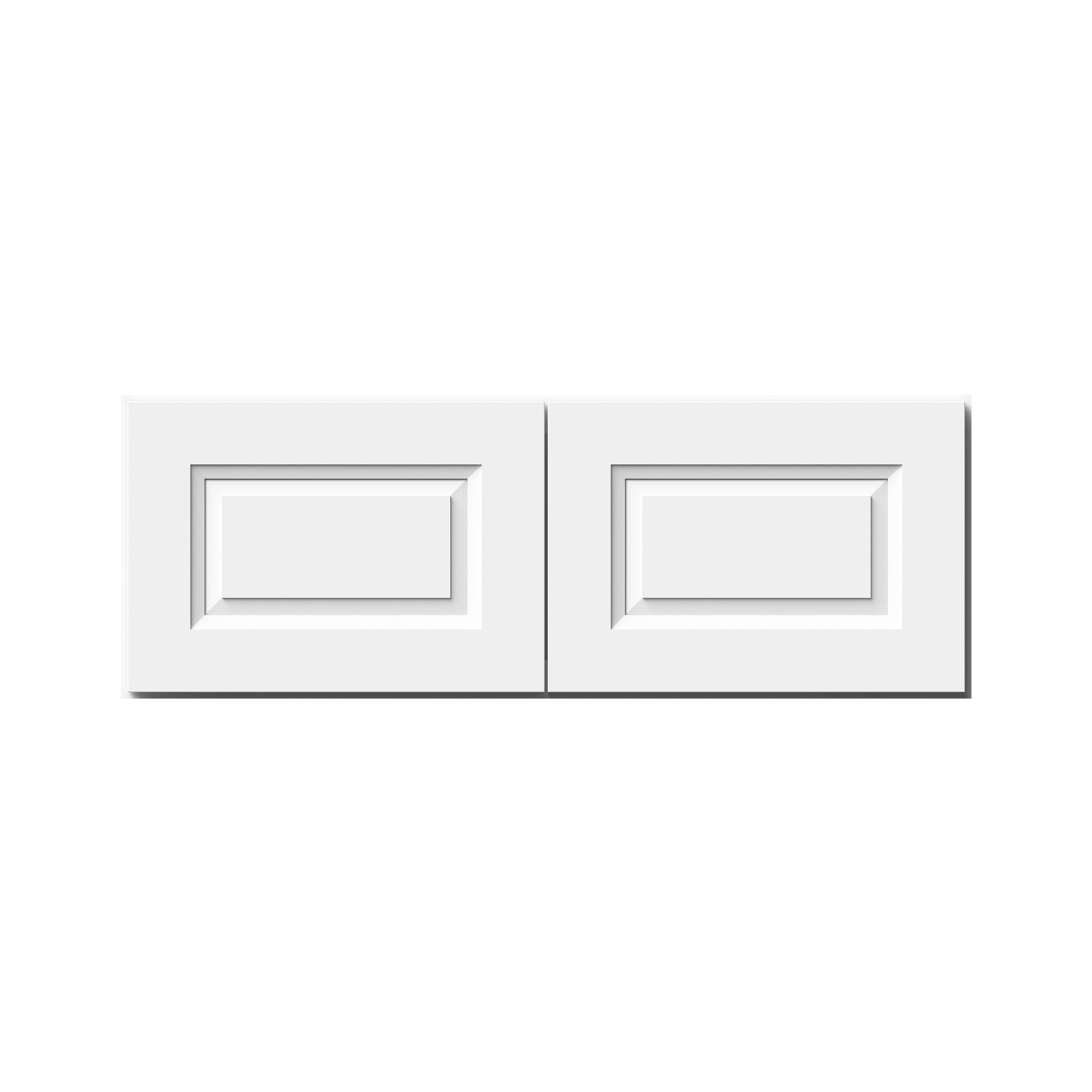 Glacier White RTA 24"-36"W x 12"D x 12"/15"H Short Wall Cabinets With 2 Doors